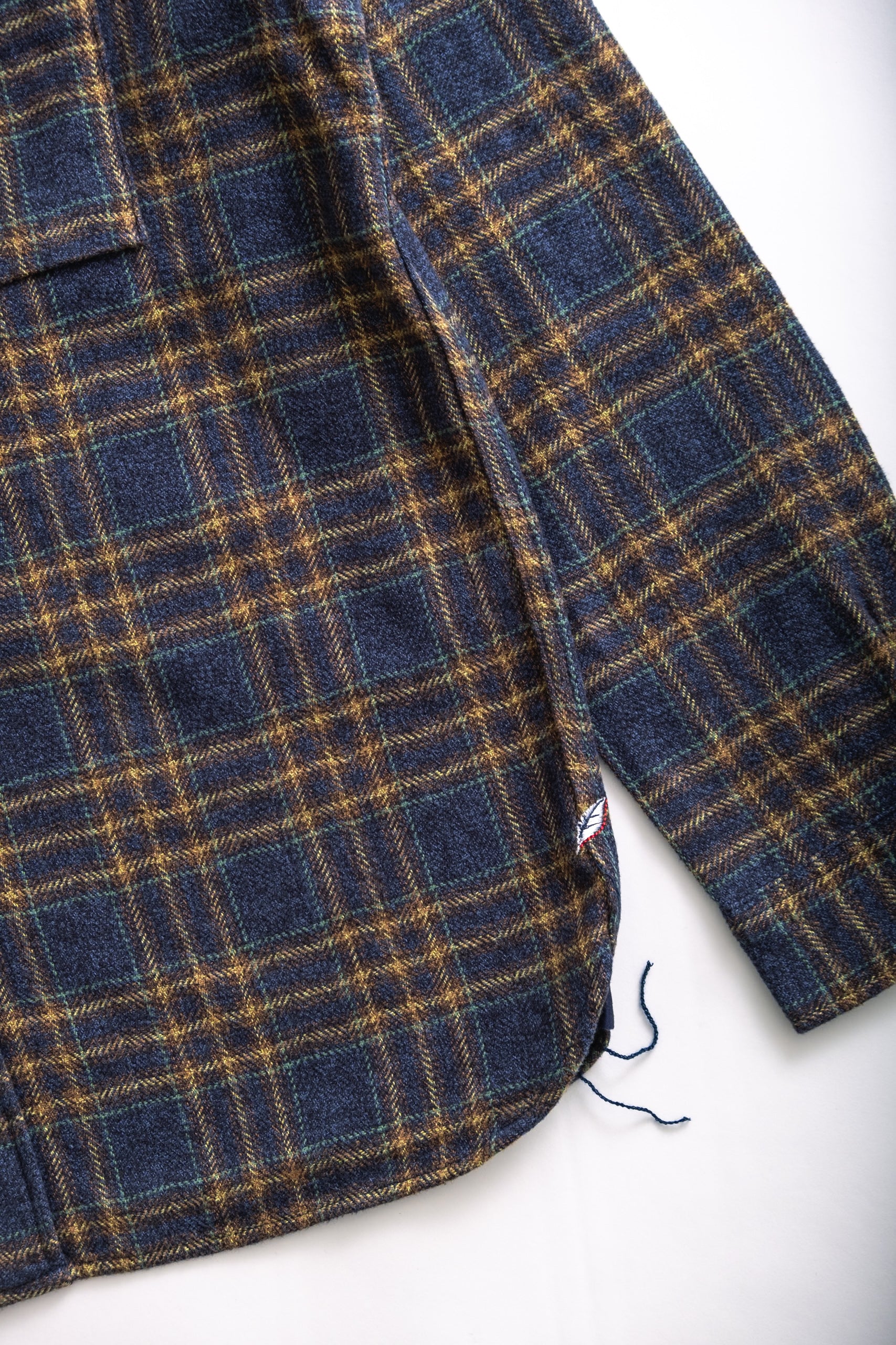 COTTON TWEED CHECK - NAVY