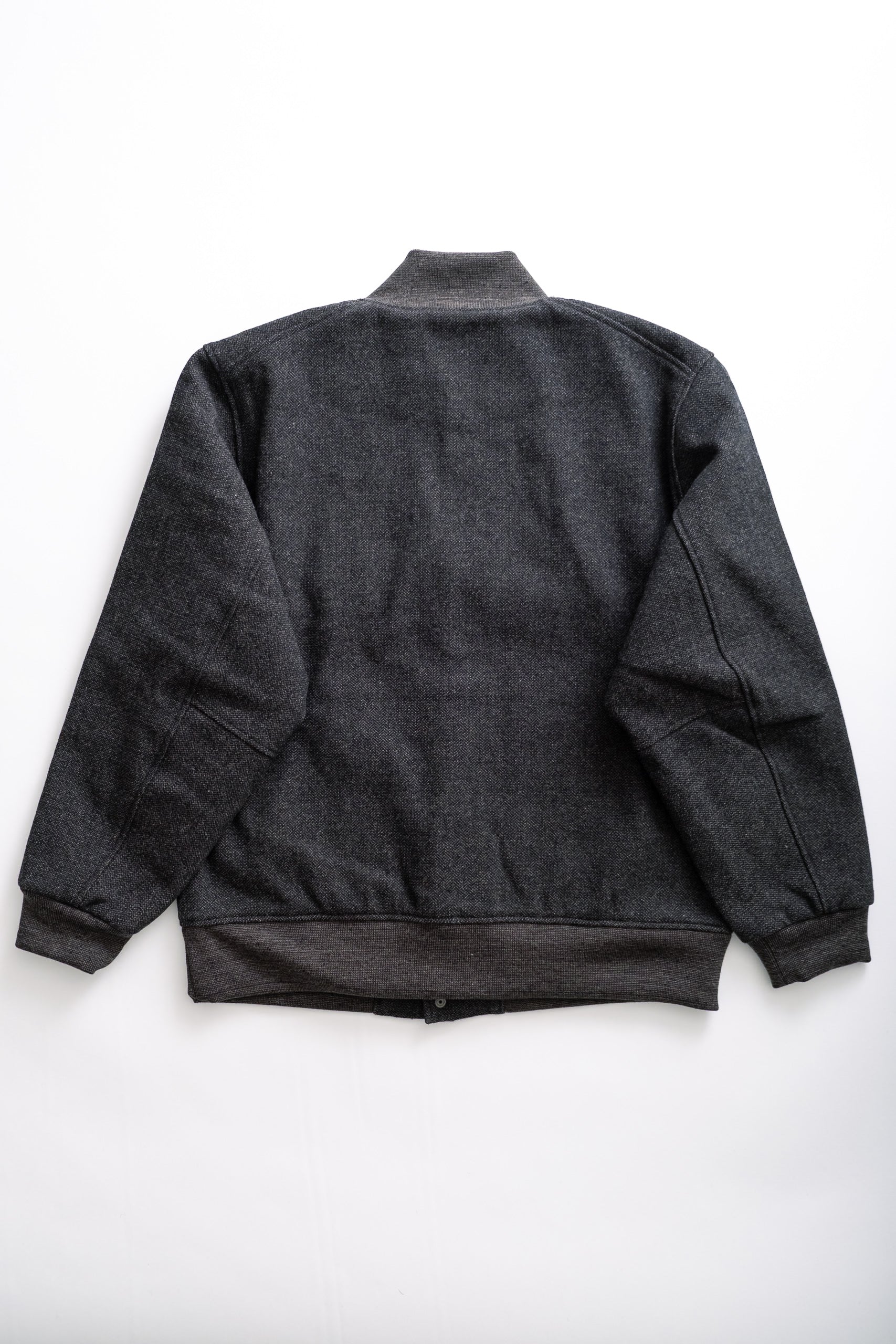 MELTON AWARD JACKET - BLACK MIX