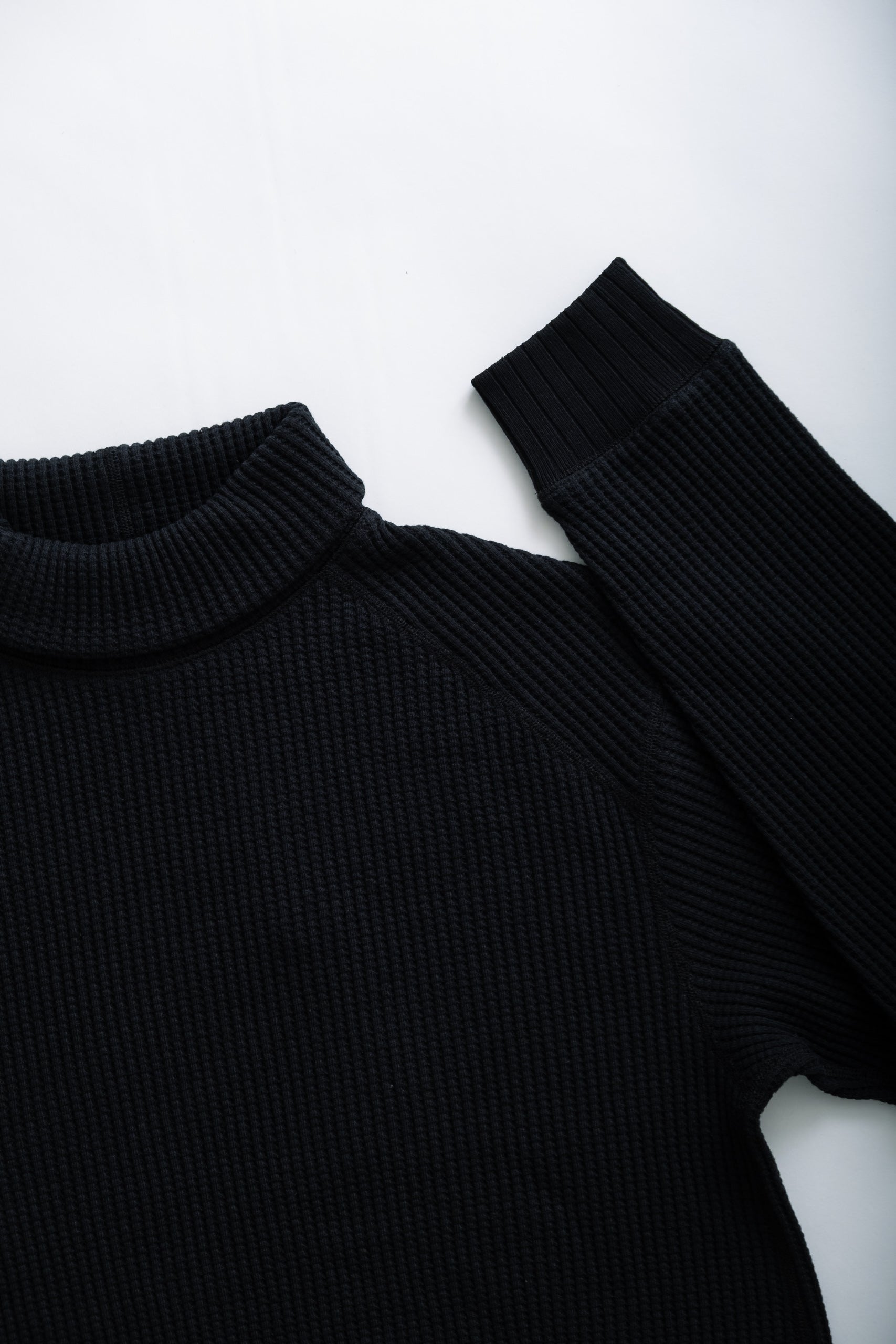 WAFFLE HIGHNECK - BLACK