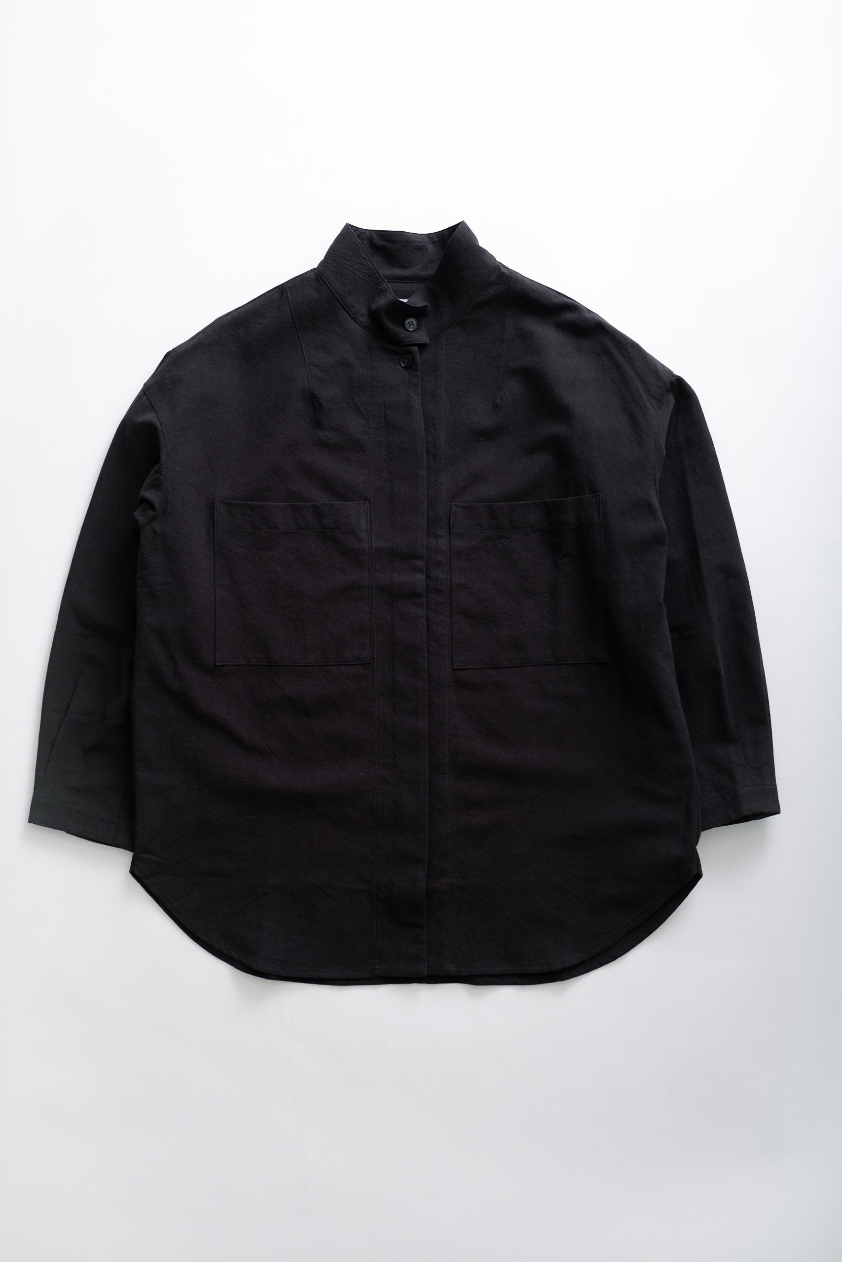 TENET BLOUSON SHIRT - BLACK