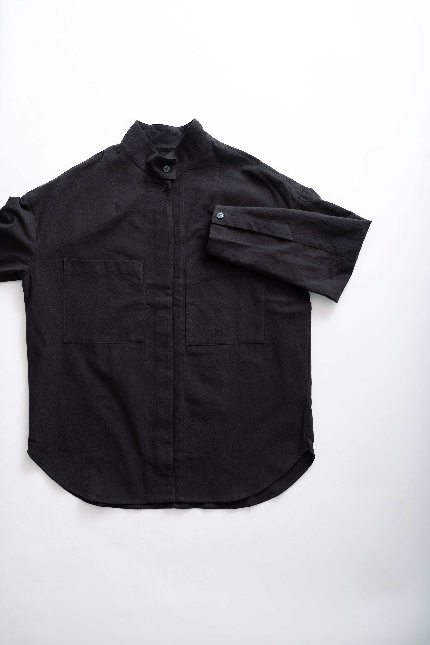 TENET BLOUSON SHIRT - BLACK