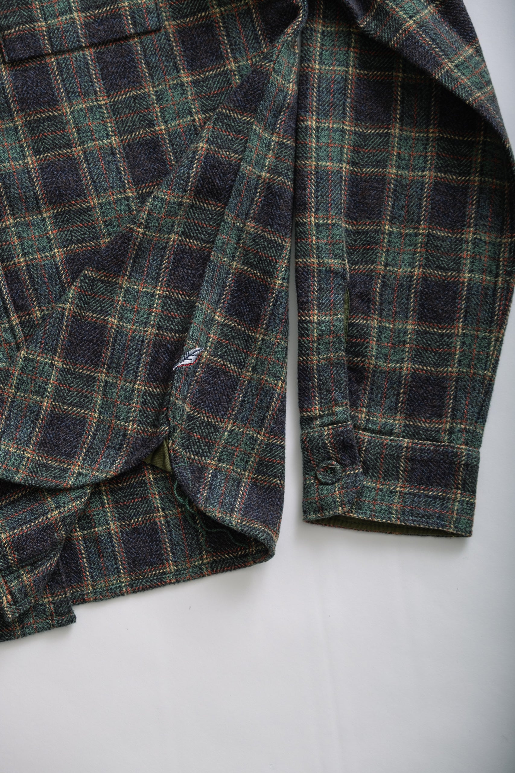 COTTON TWEED CHECK - GREEN