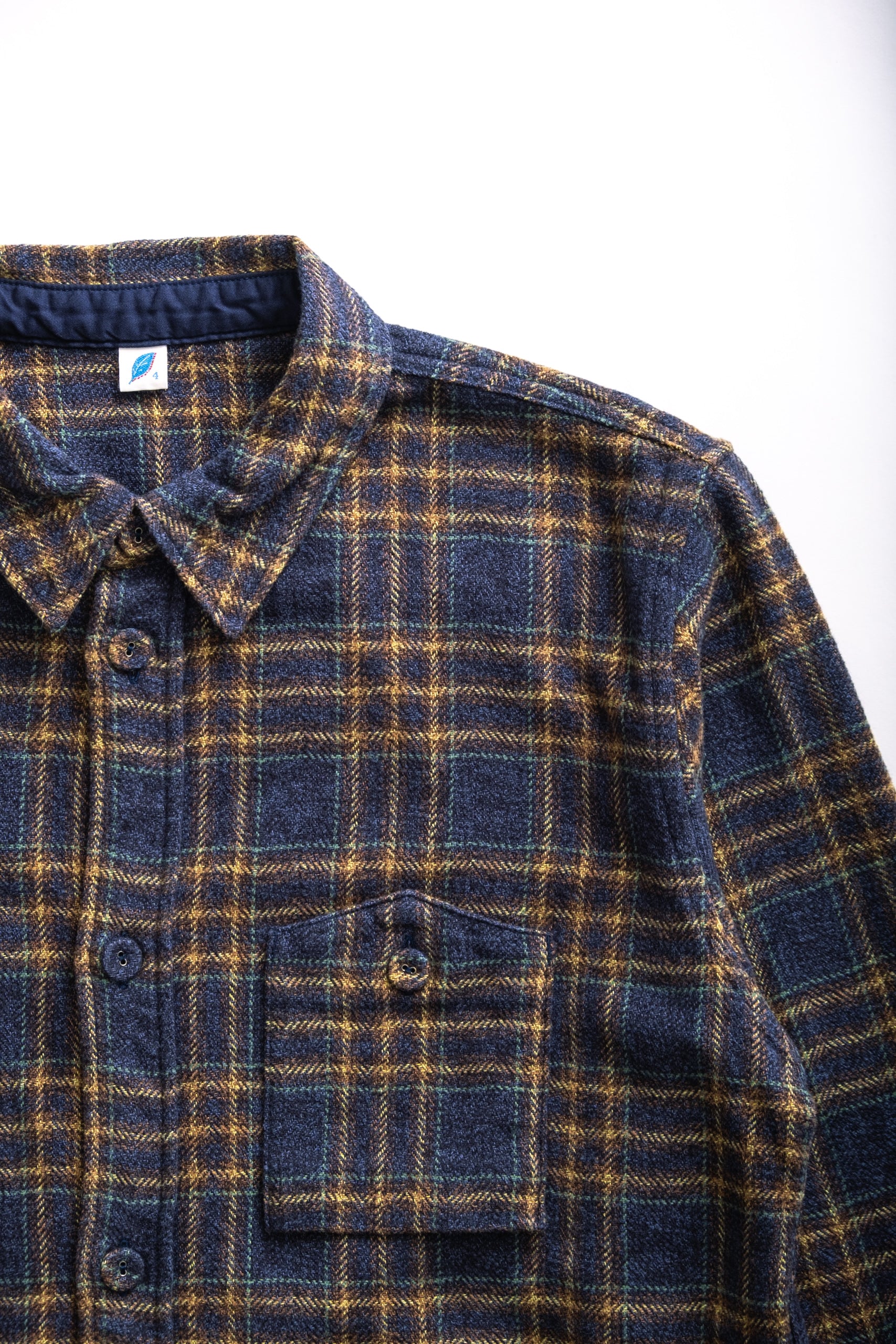 COTTON TWEED CHECK - NAVY