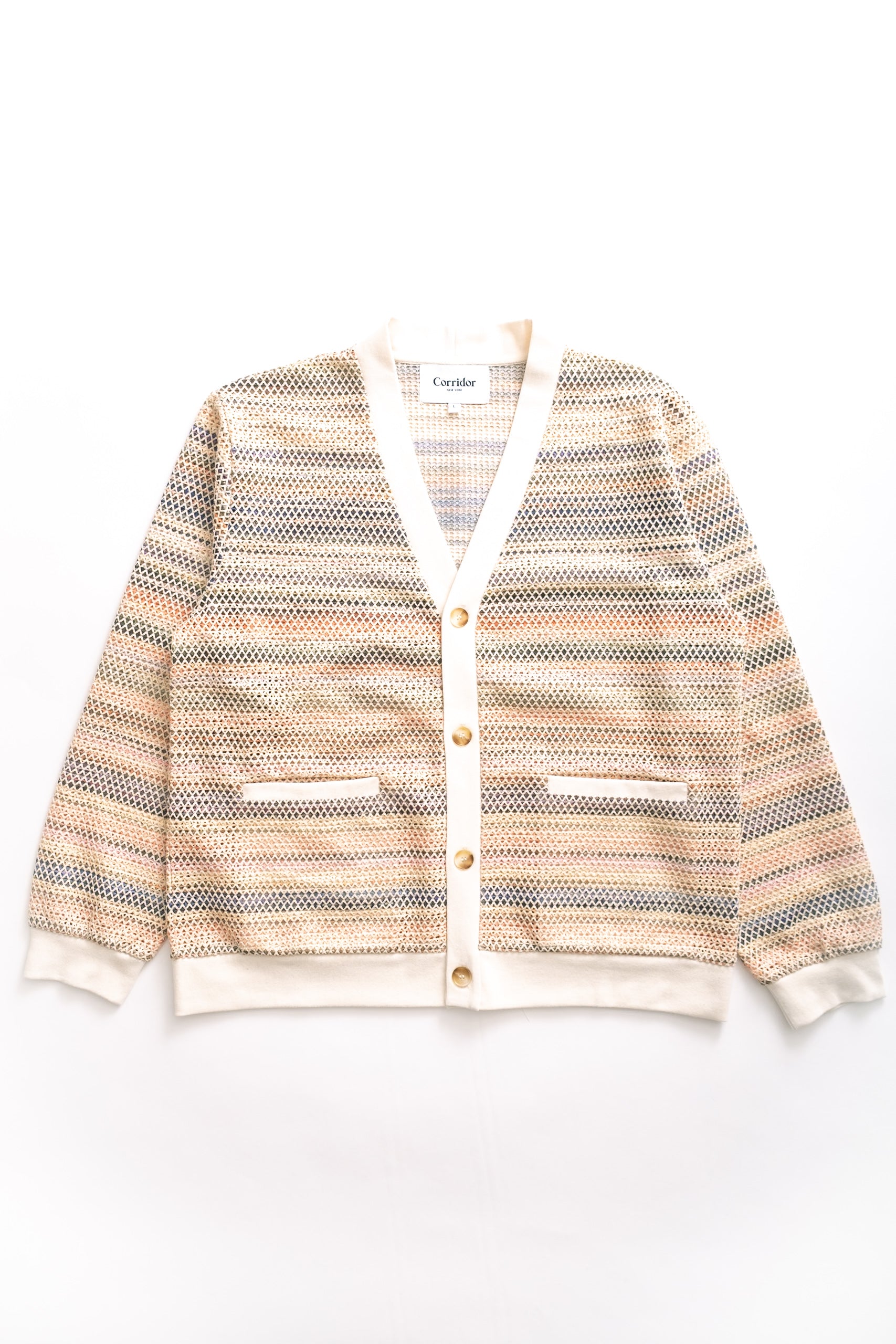 RAINBOW MESH CARDIGAN