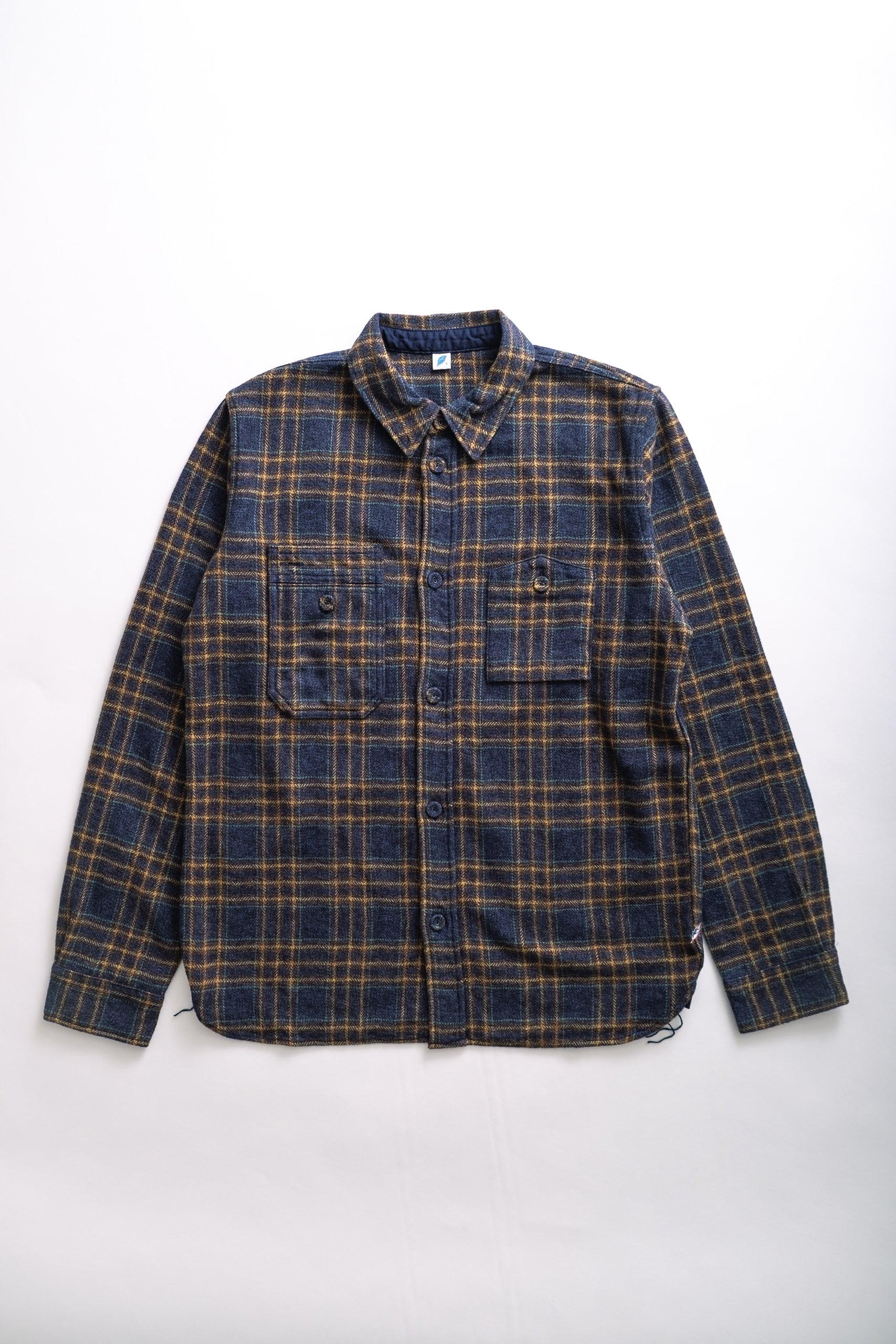 COTTON TWEED CHECK - NAVY