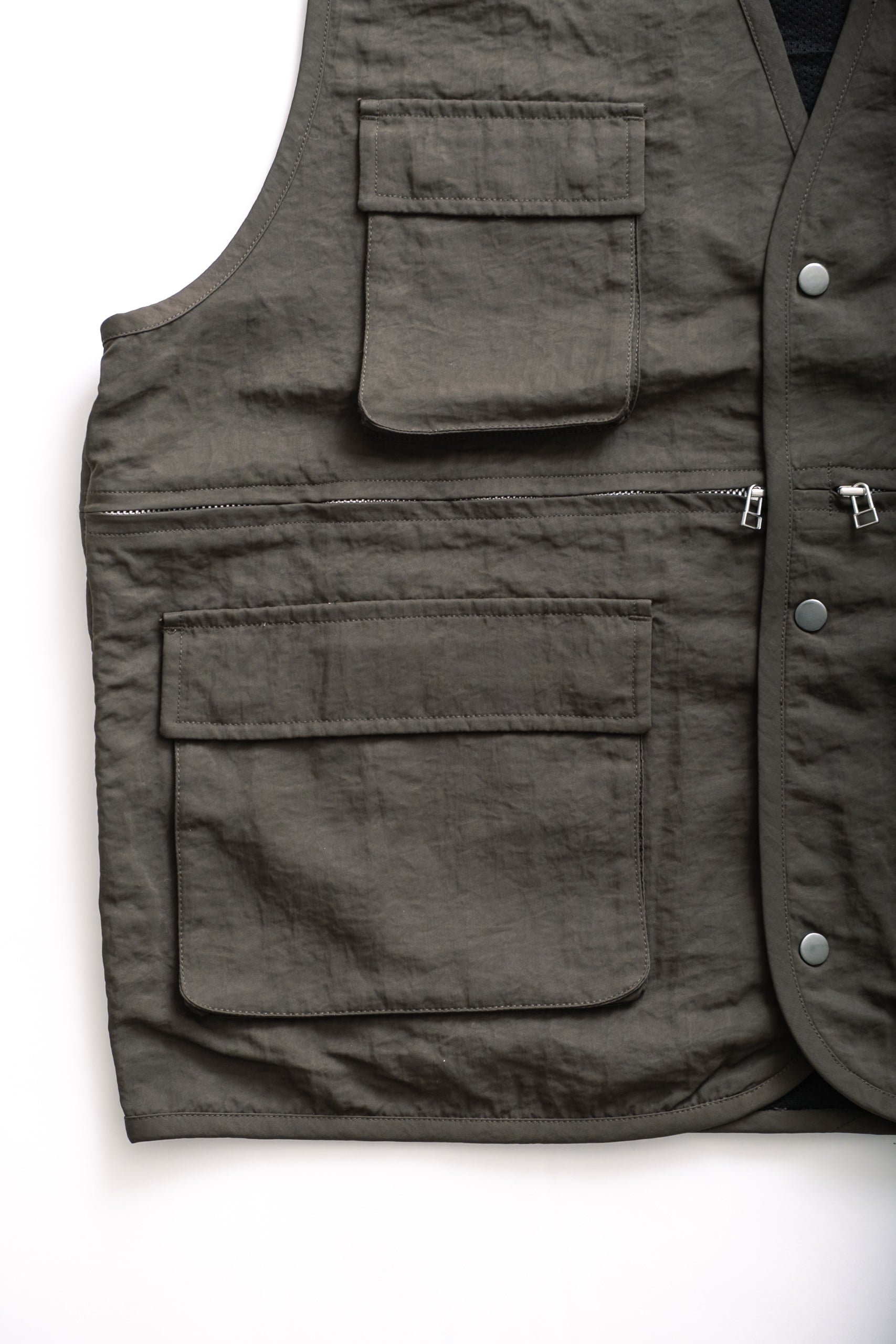 FIELD VEST - OLIVE WRINKLE