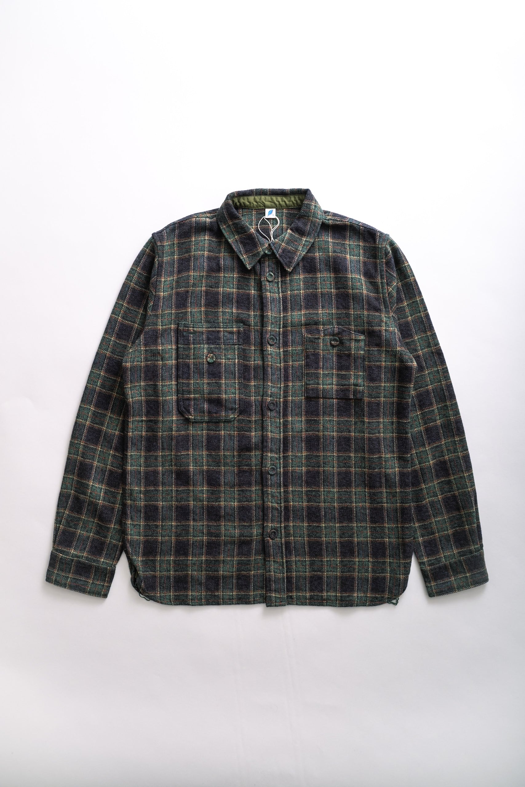 COTTON TWEED CHECK - GREEN