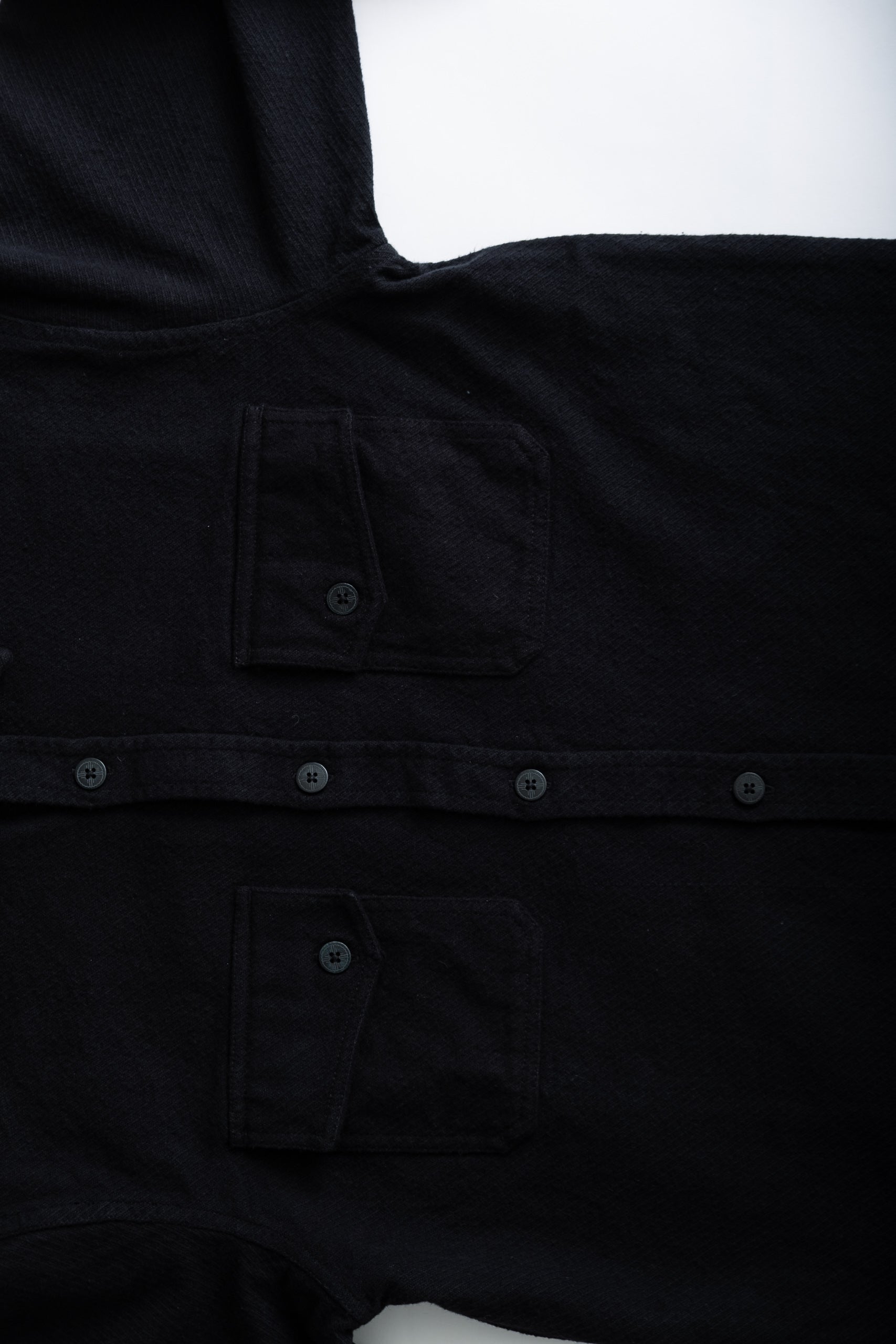 CROSSCUT FLANNEL - BLACK COTTON TWILL