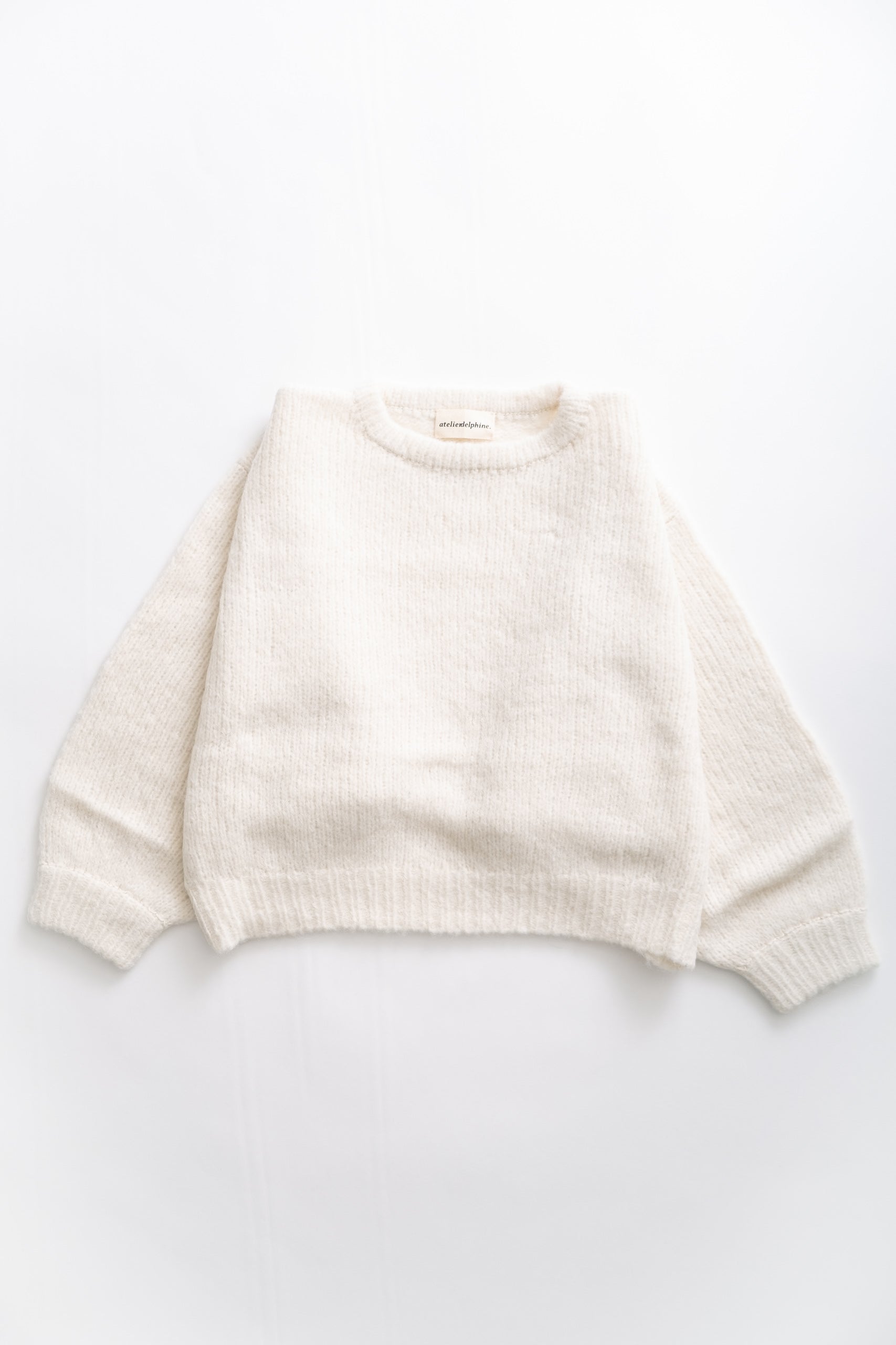 BALLOON SLEEVE SWEATER - CREAM