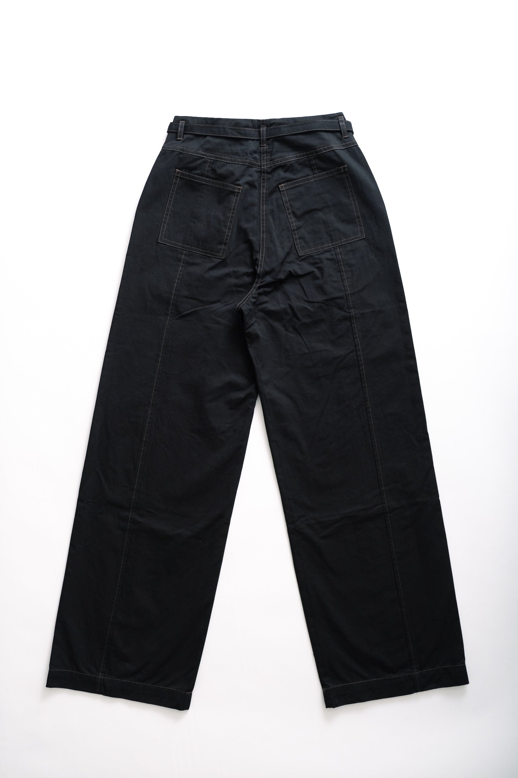 FOUND TIE FRONT PANT - BLACK