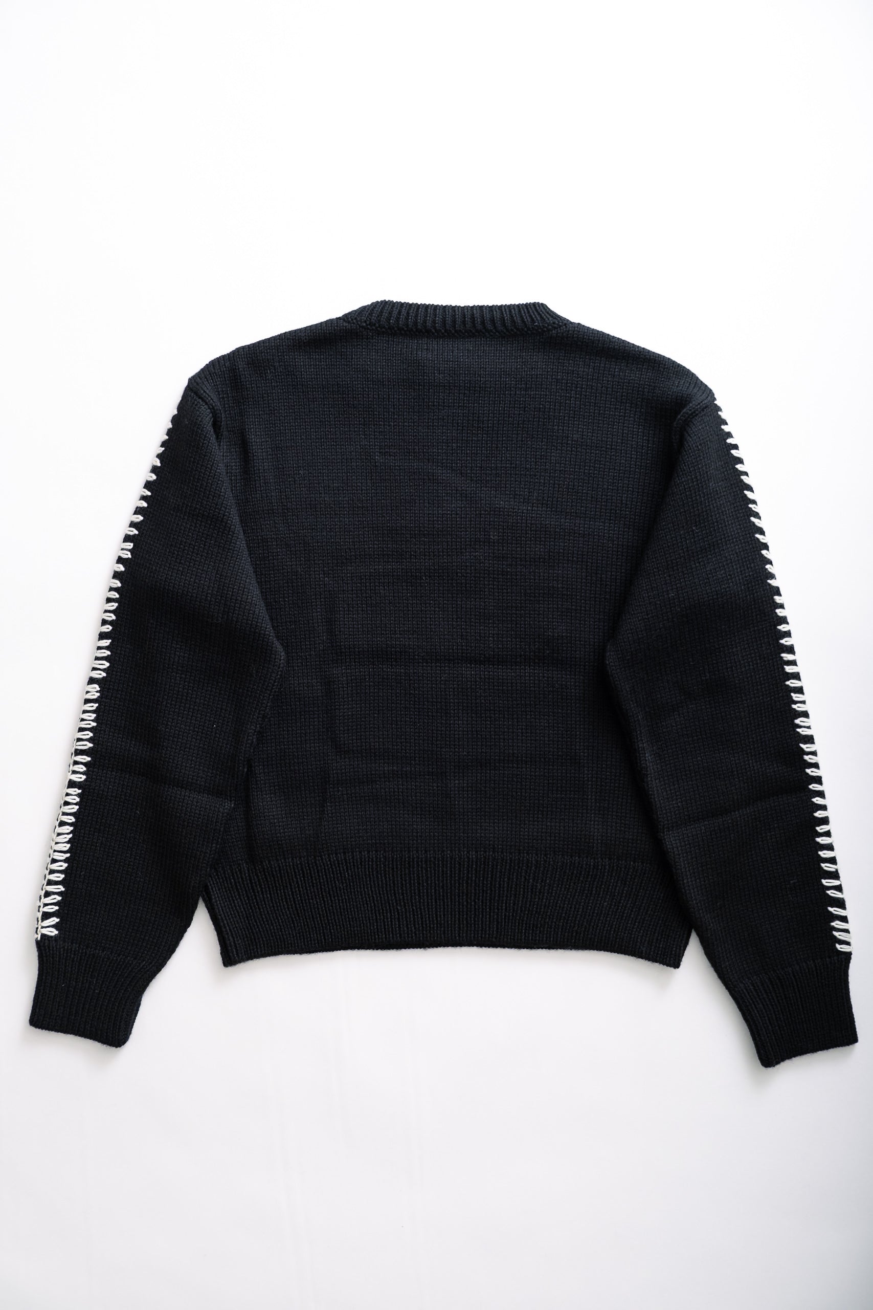 SLOUCHY SWEATER - EMBROIDERED BLK