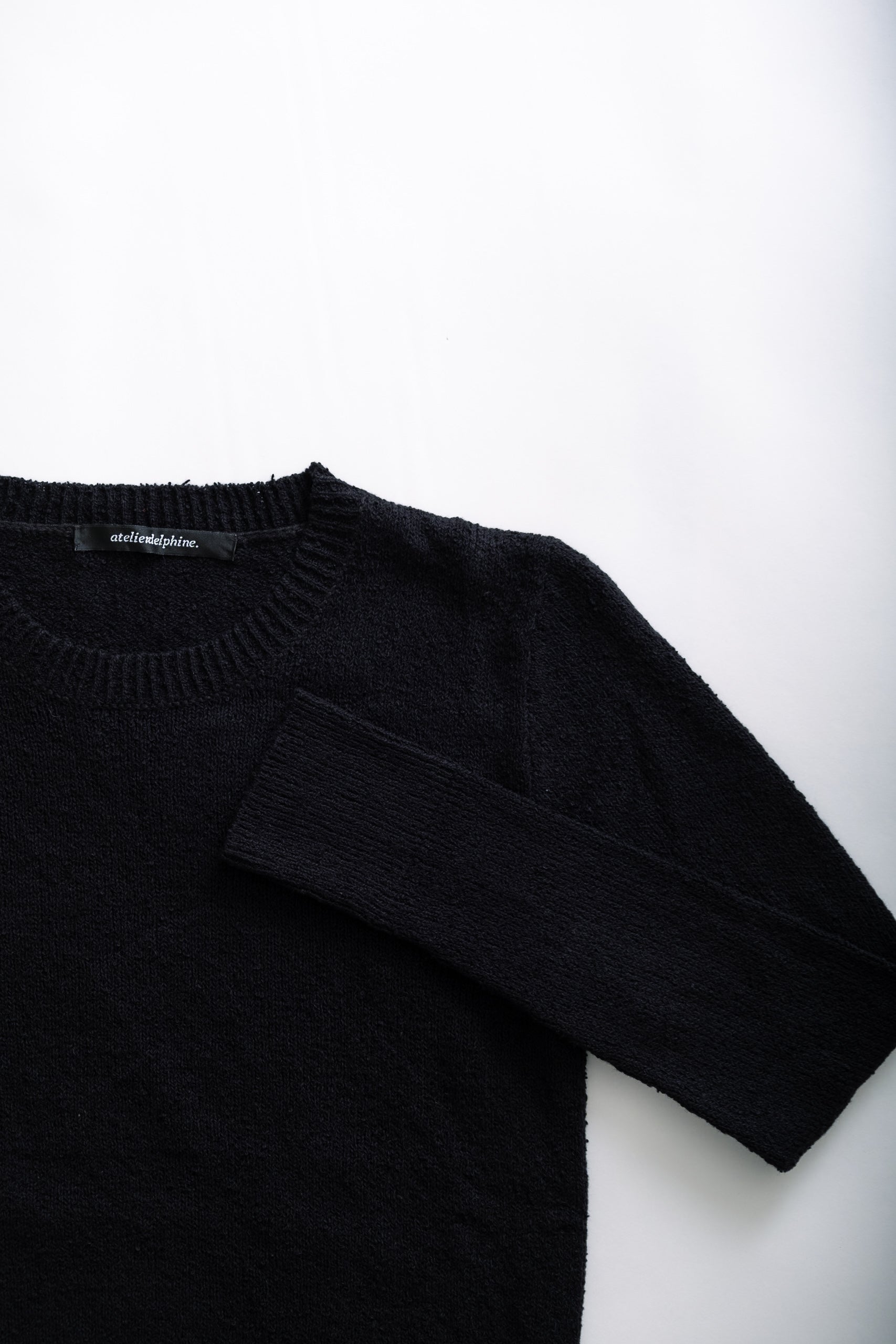 BOUCLE CREWNECK - BLACK