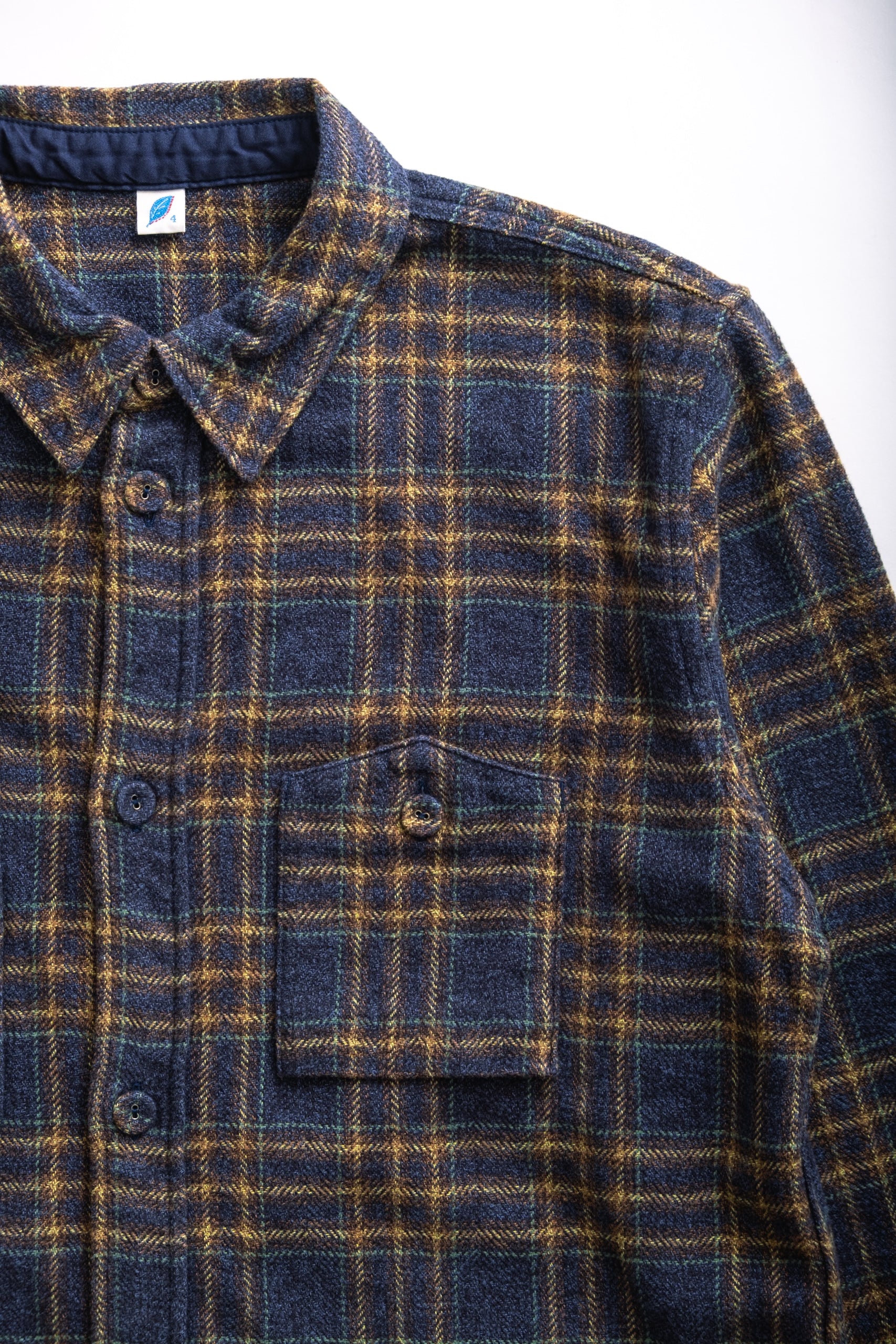 COTTON TWEED CHECK - NAVY