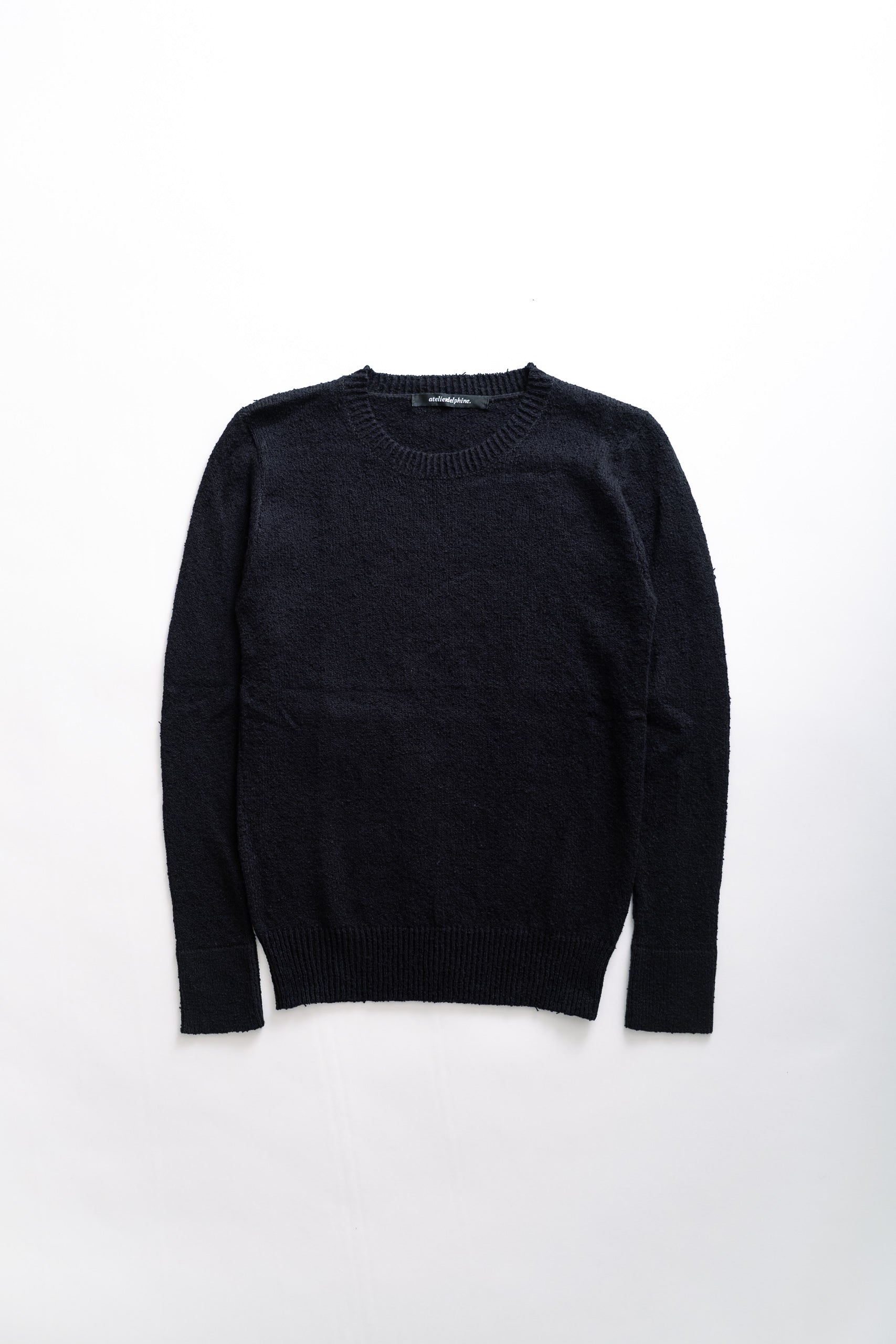 BOUCLE CREWNECK - BLACK