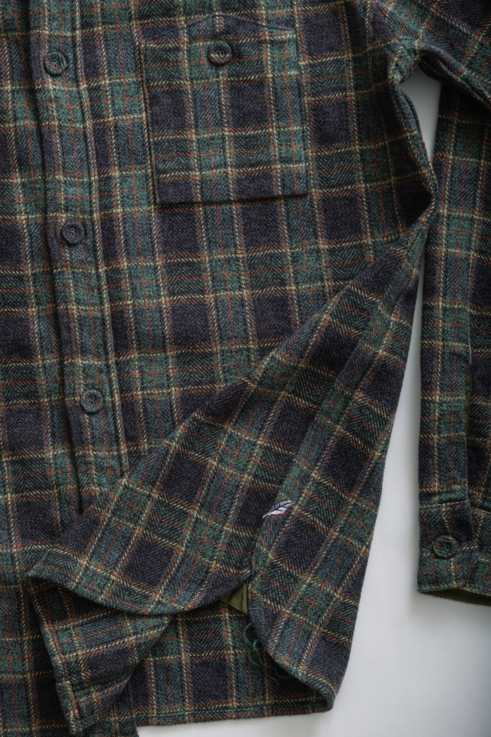 COTTON TWEED CHECK - GREEN