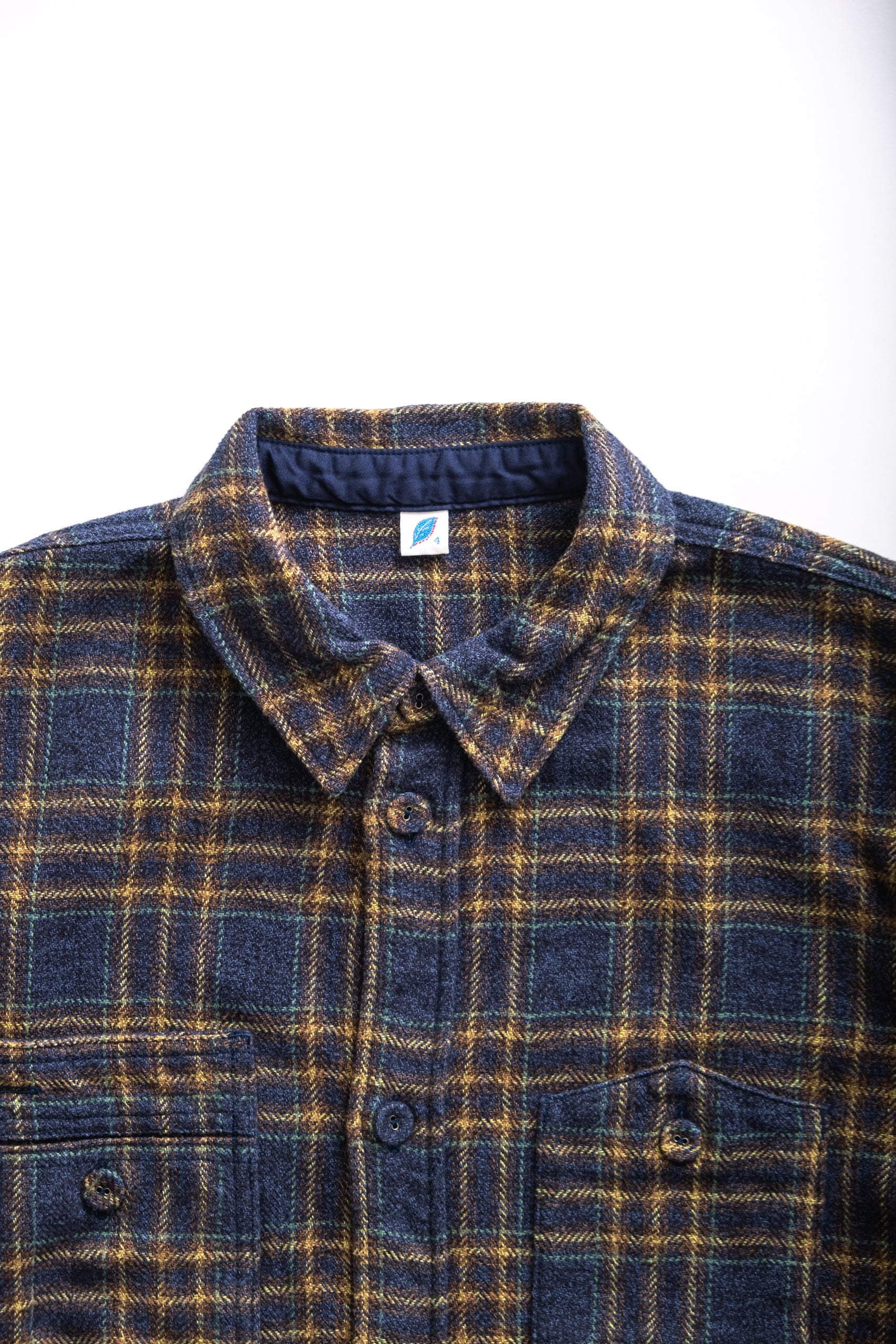 COTTON TWEED CHECK - NAVY