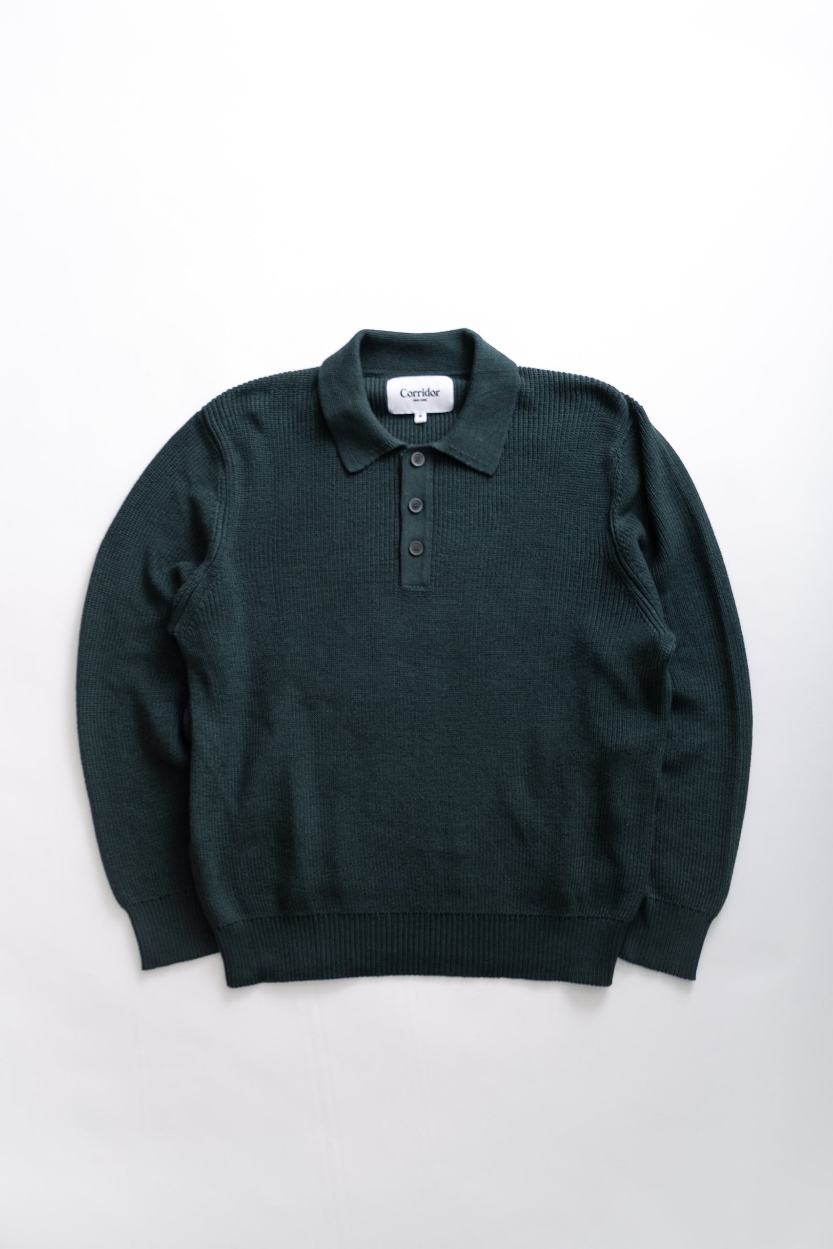 LS SLOUCHY POLO - GREEN