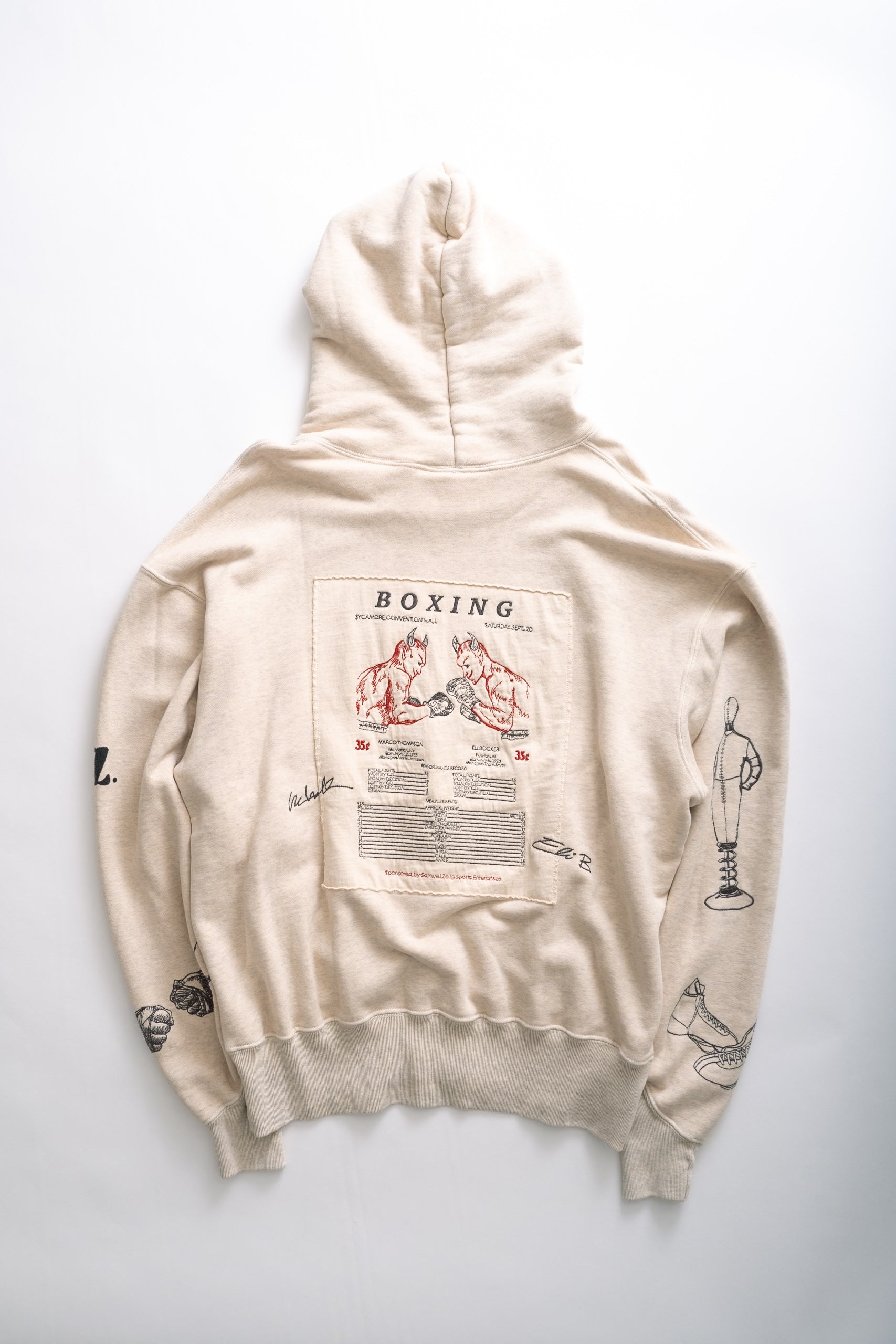 BOXING HOODIE - OATMEAL GREY