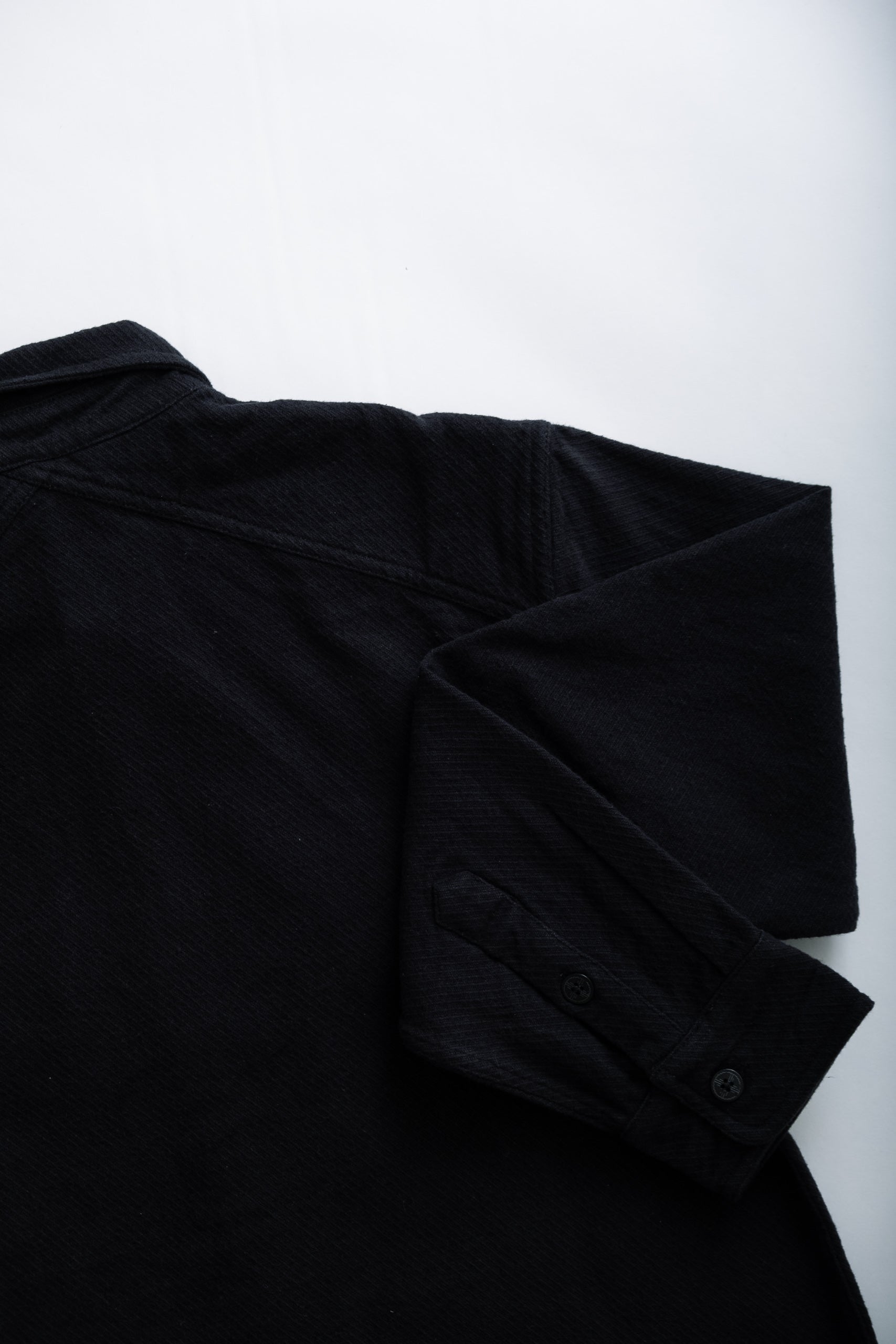 CROSSCUT FLANNEL - BLACK COTTON TWILL