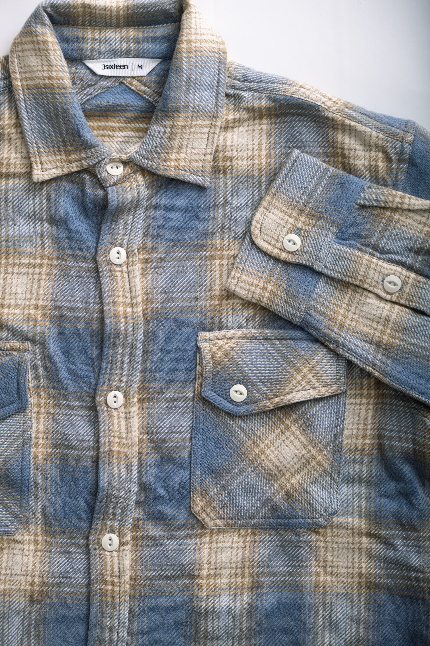 CROSSCUT FLANNEL - POWDER BLUE