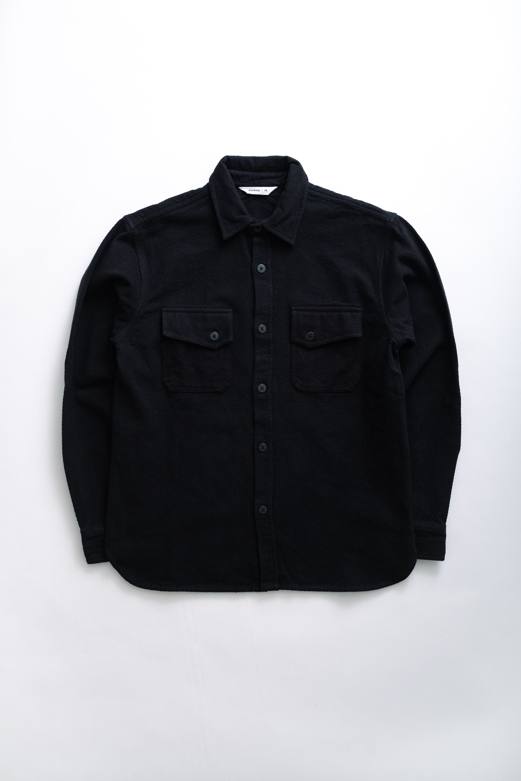 CROSSCUT FLANNEL - BLACK COTTON TWILL