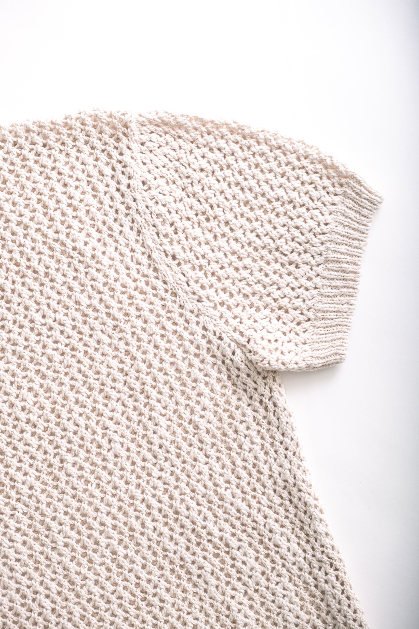 KNIT T - ECRU MESH