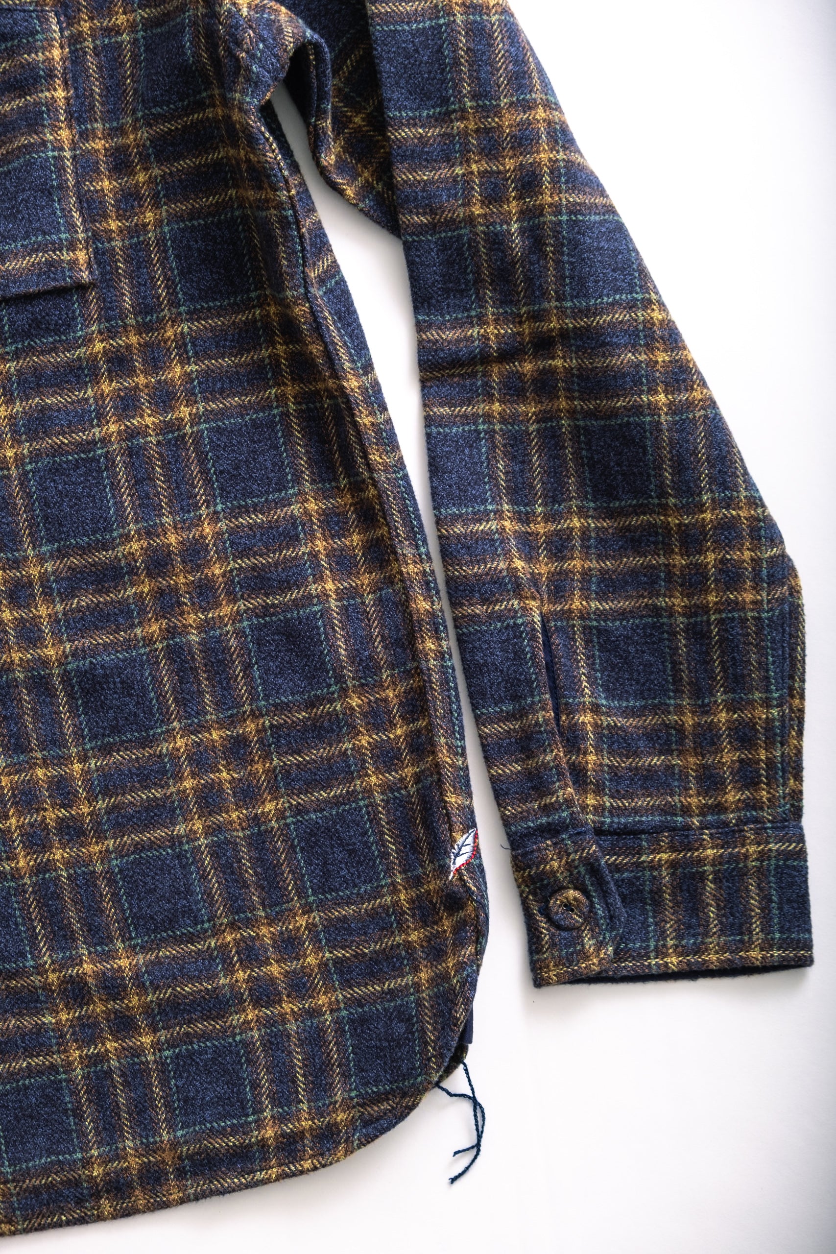 COTTON TWEED CHECK - NAVY