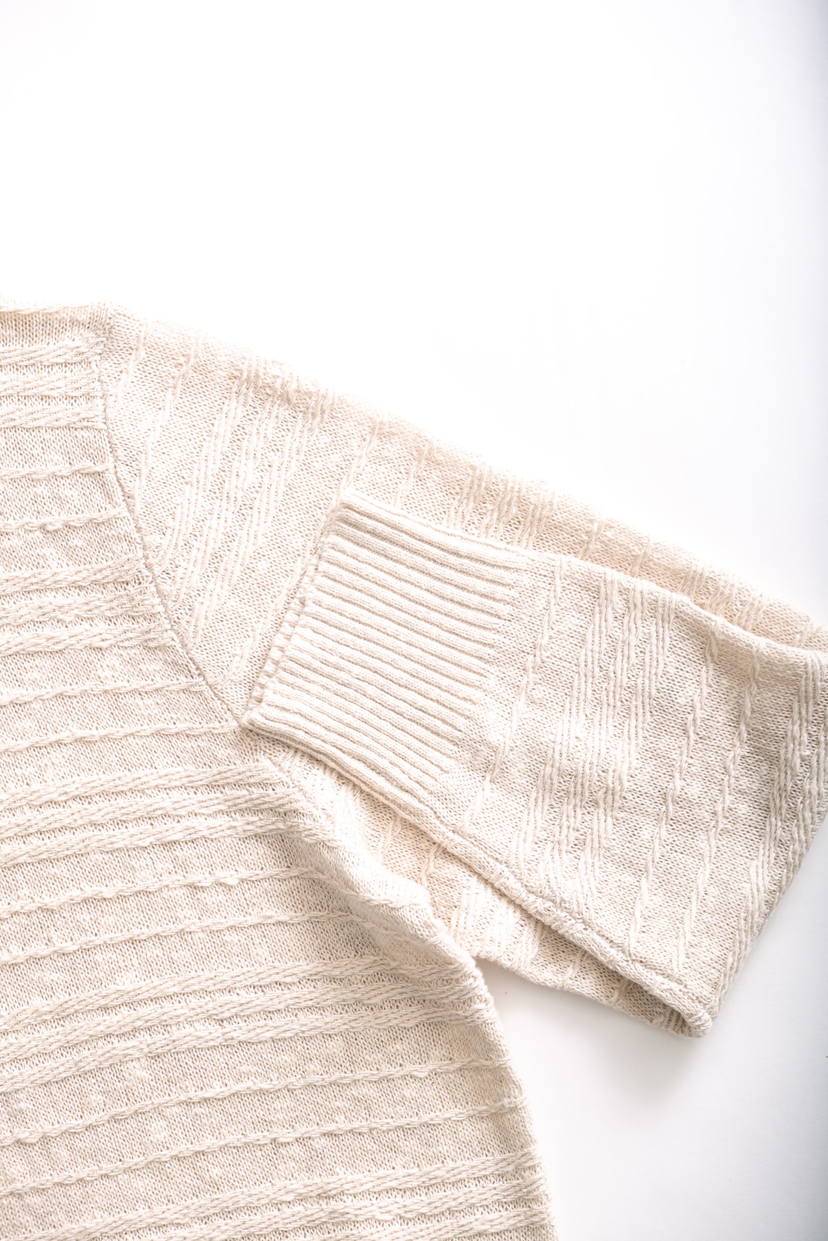 LINEN SILK CREW - NATURAL