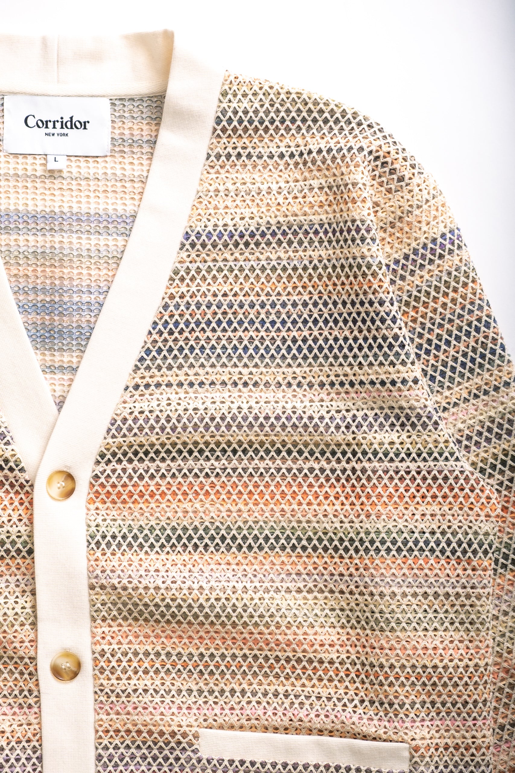 RAINBOW MESH CARDIGAN