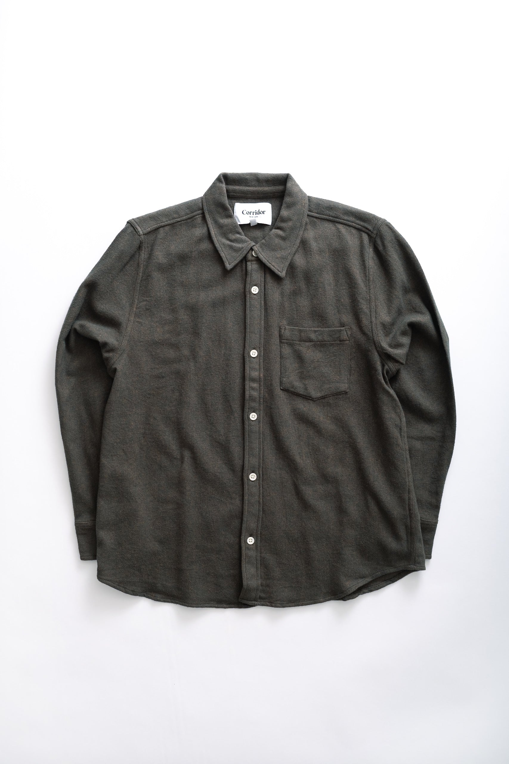 BRUSHED FLANNEL LS - ARMY