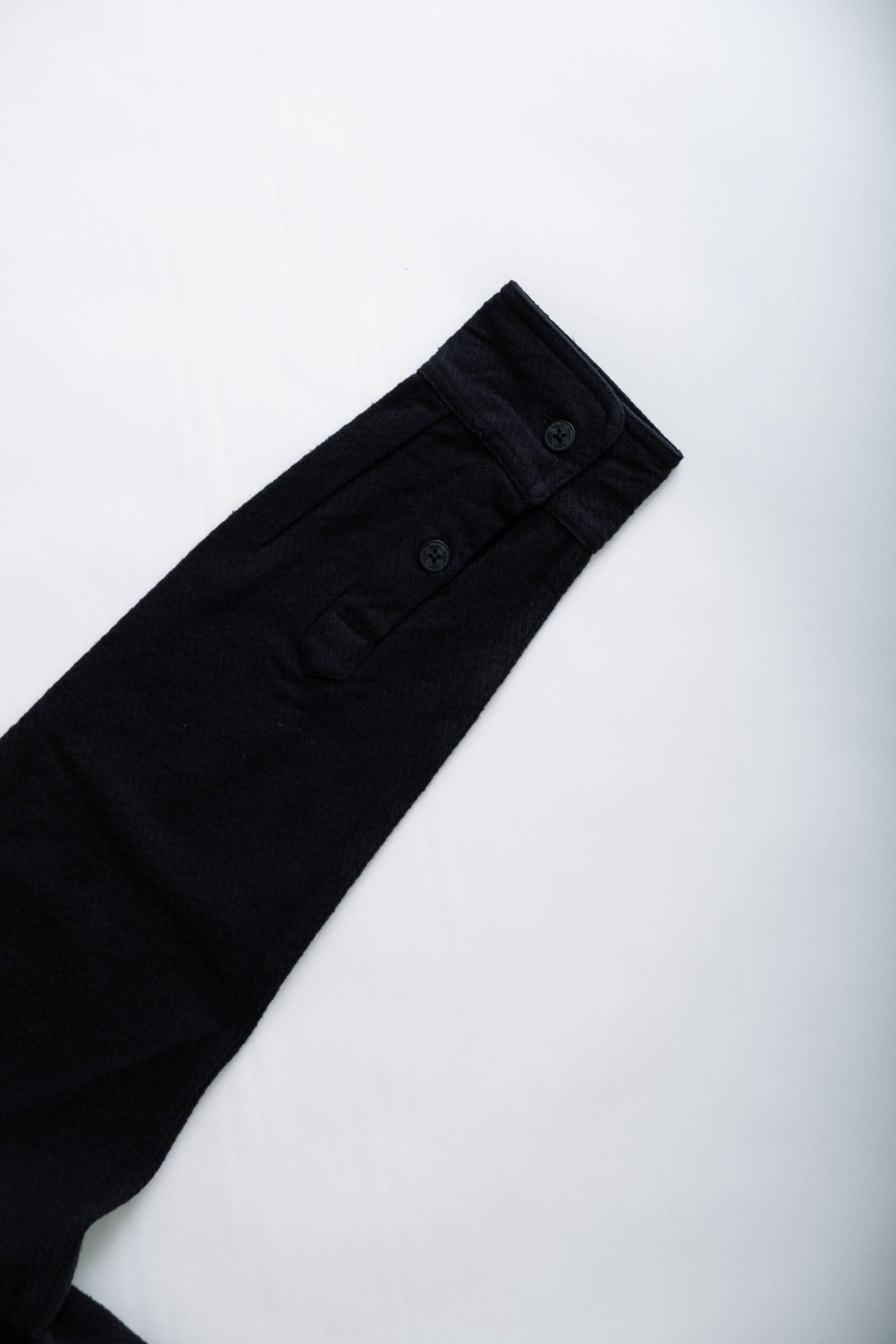 CROSSCUT FLANNEL - BLACK COTTON TWILL