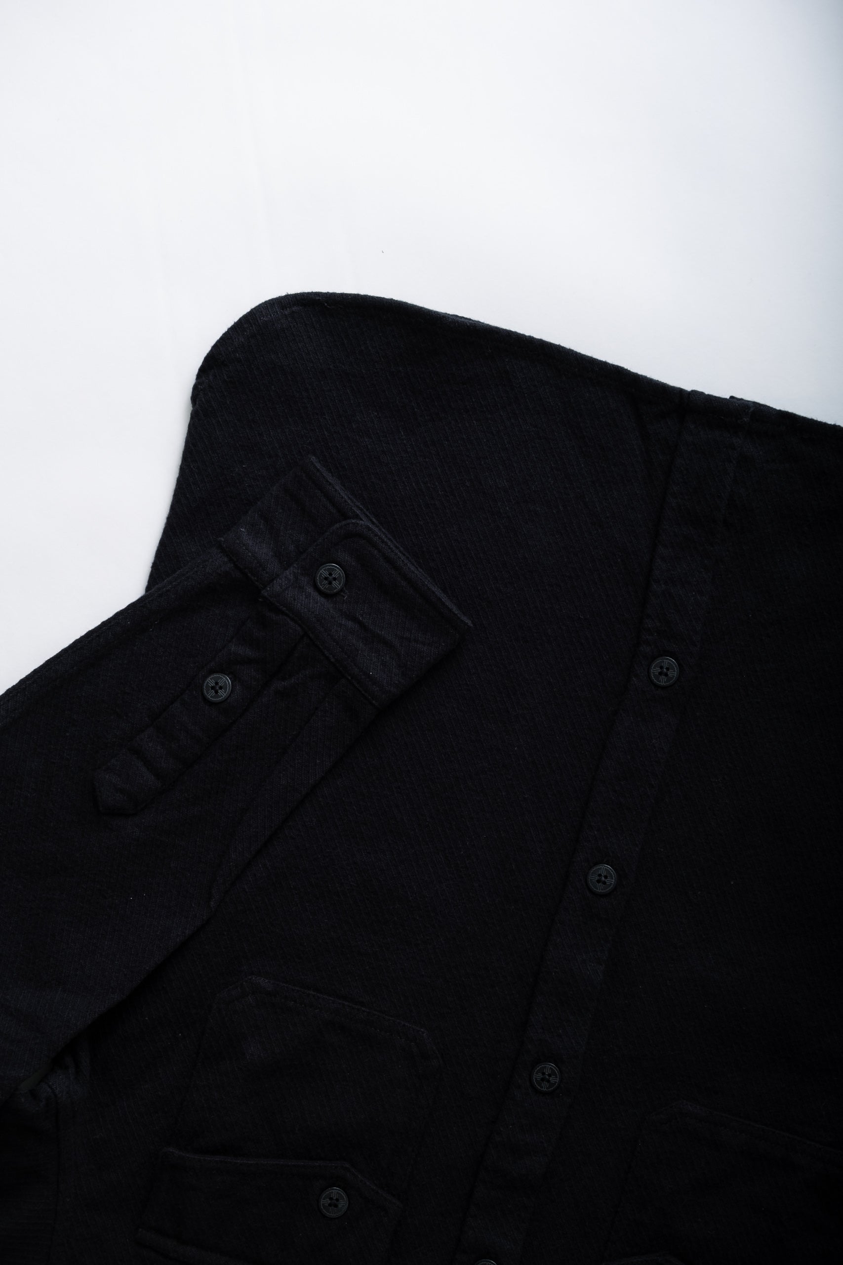 CROSSCUT FLANNEL - BLACK COTTON TWILL