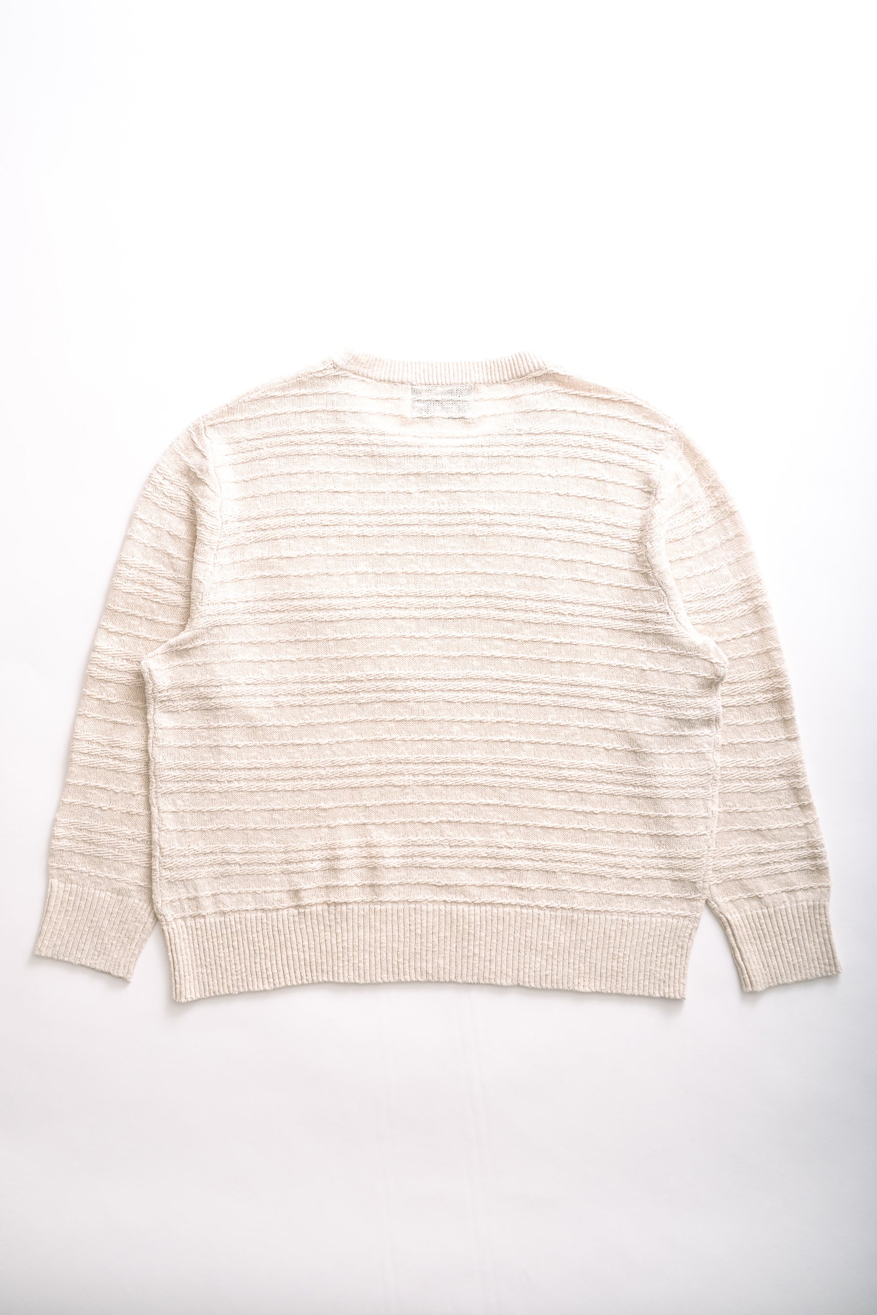 LINEN SILK CREW - NATURAL