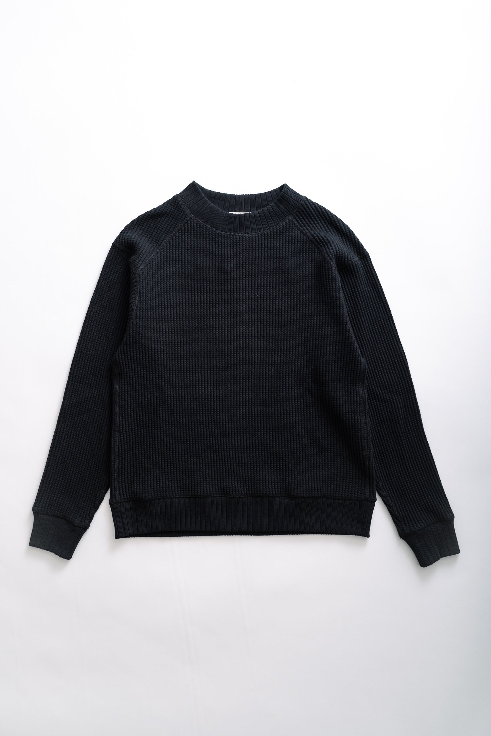 WAFFLE MIDNECK - BLACK