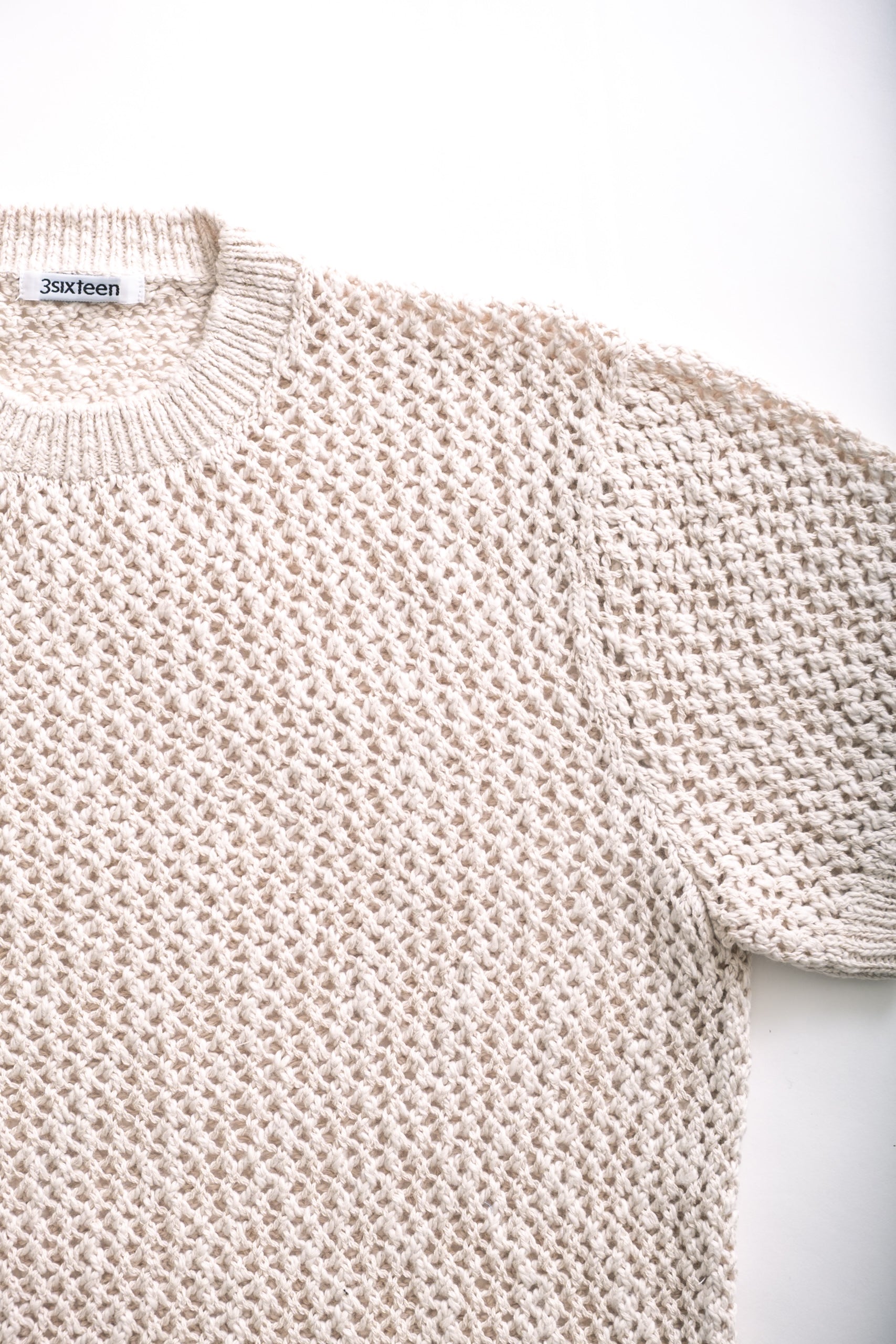 KNIT T - ECRU MESH