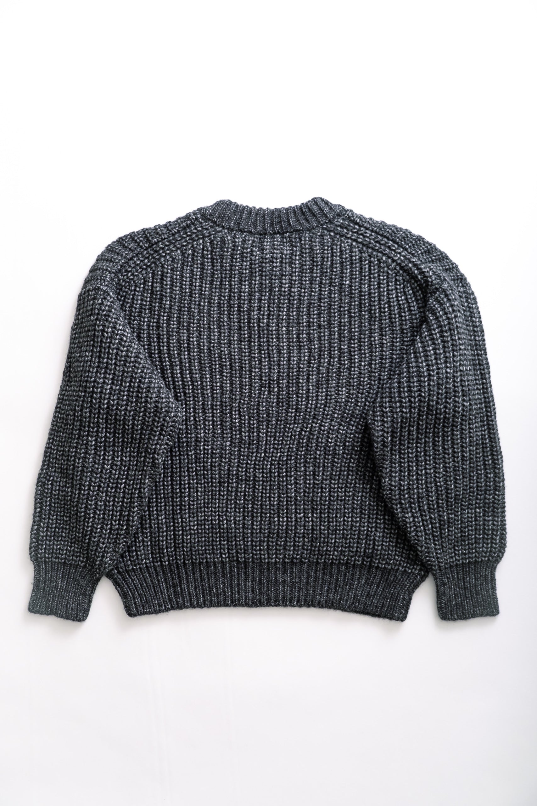 ALPACA RIB SWEATER - CHARCOAL