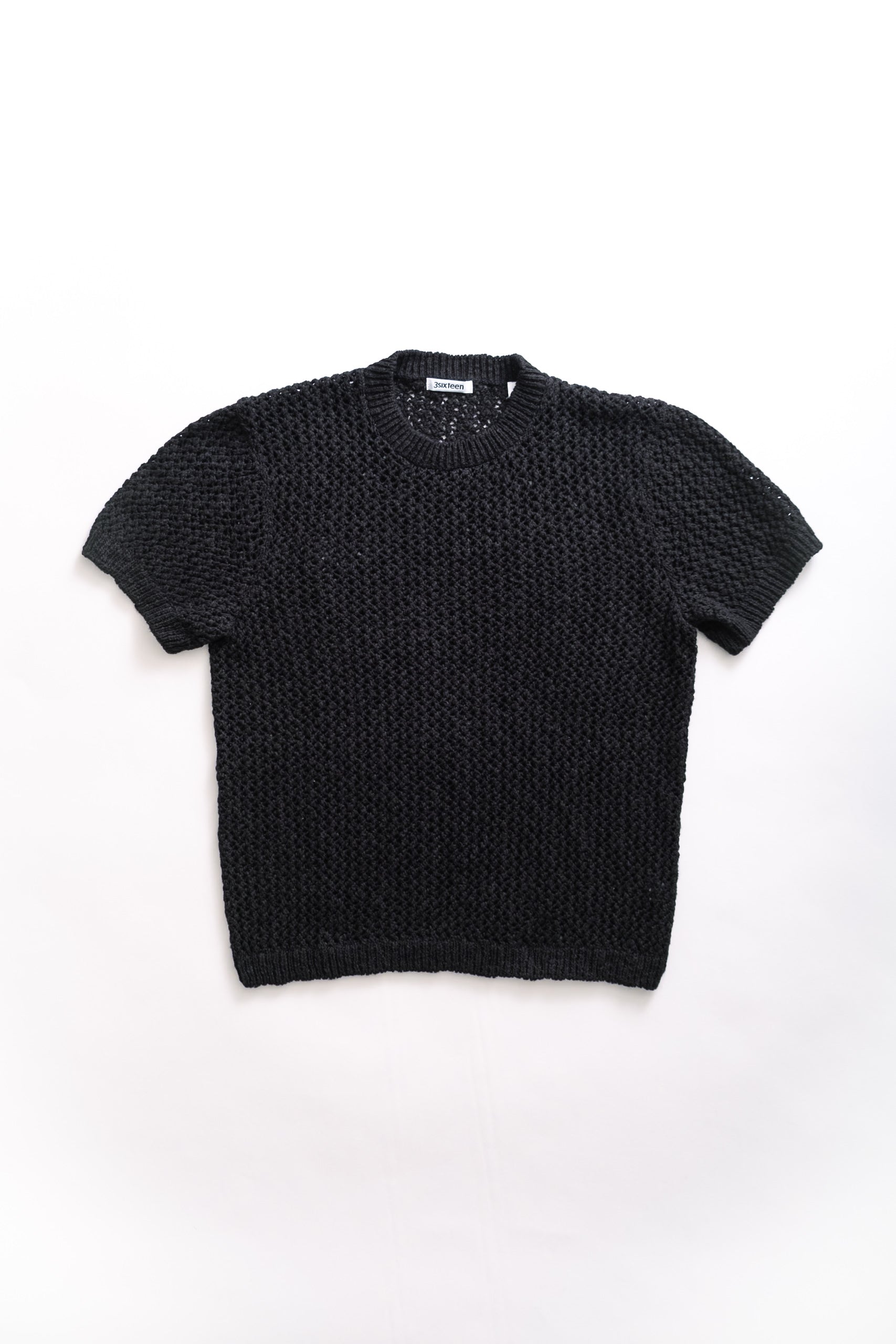 KNIT T - BLACK MESH