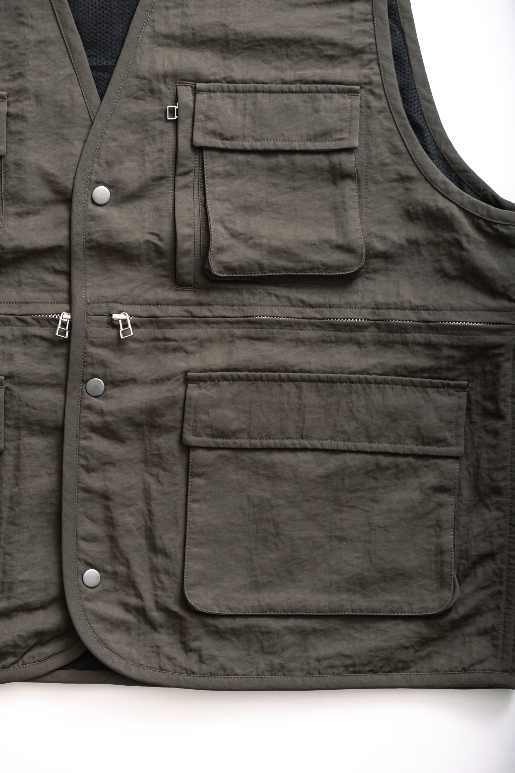 FIELD VEST - OLIVE WRINKLE