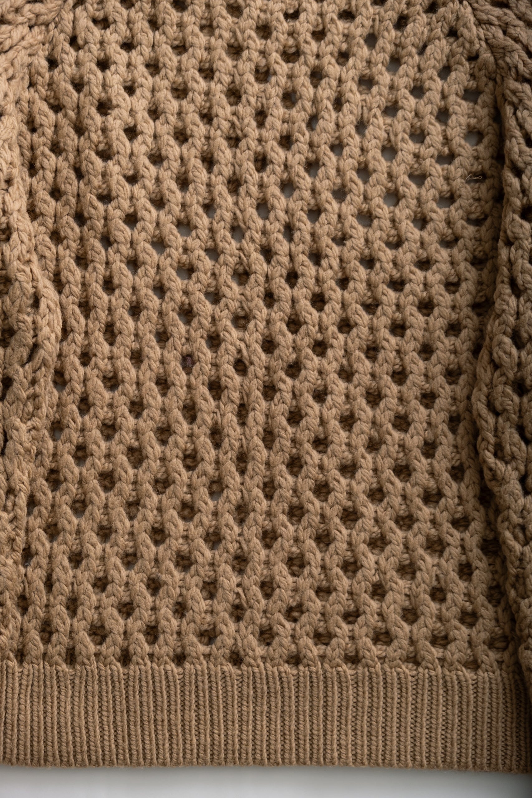 FISHERMAN SWEATER - ALMOND