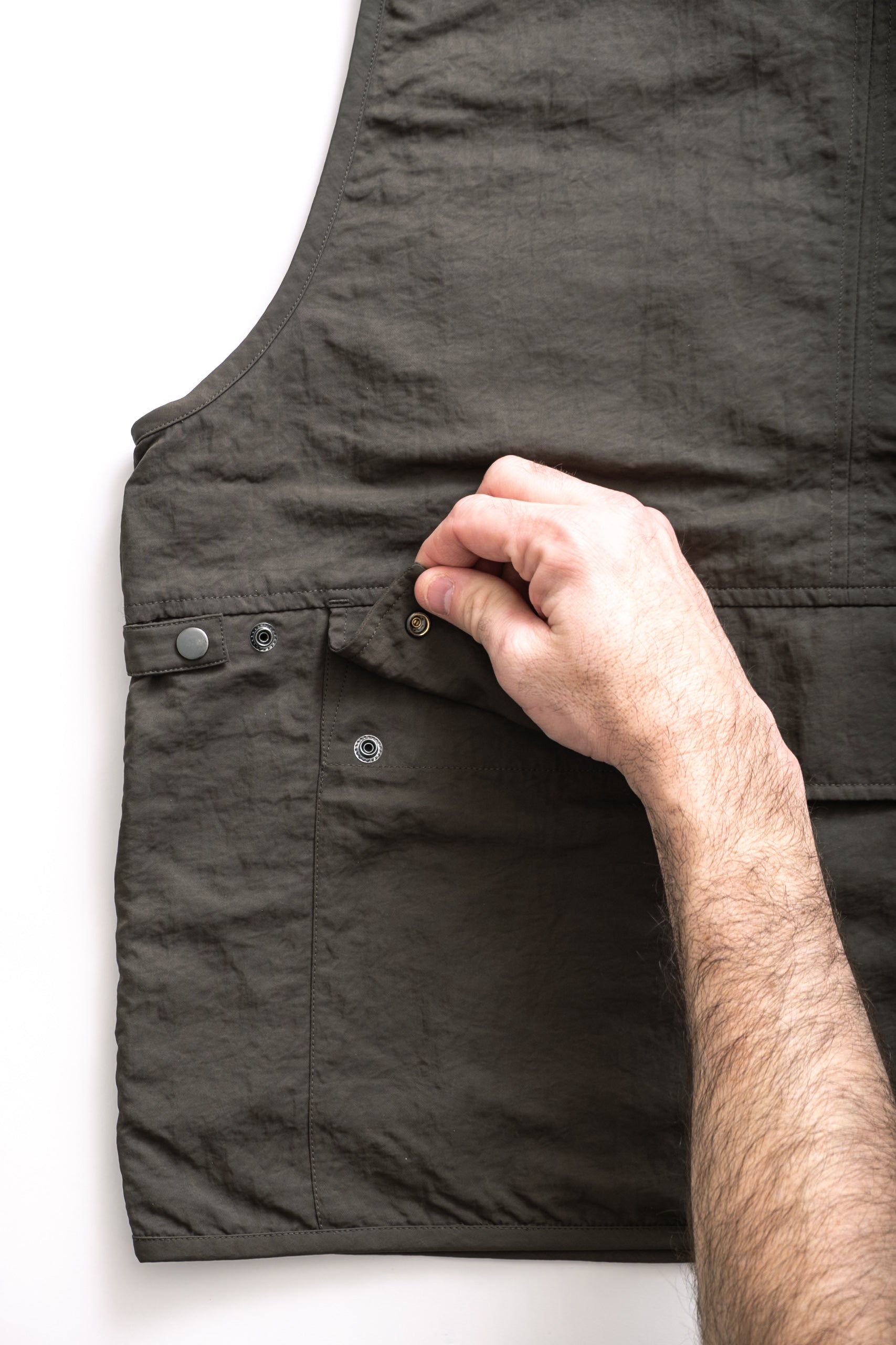 FIELD VEST - OLIVE WRINKLE