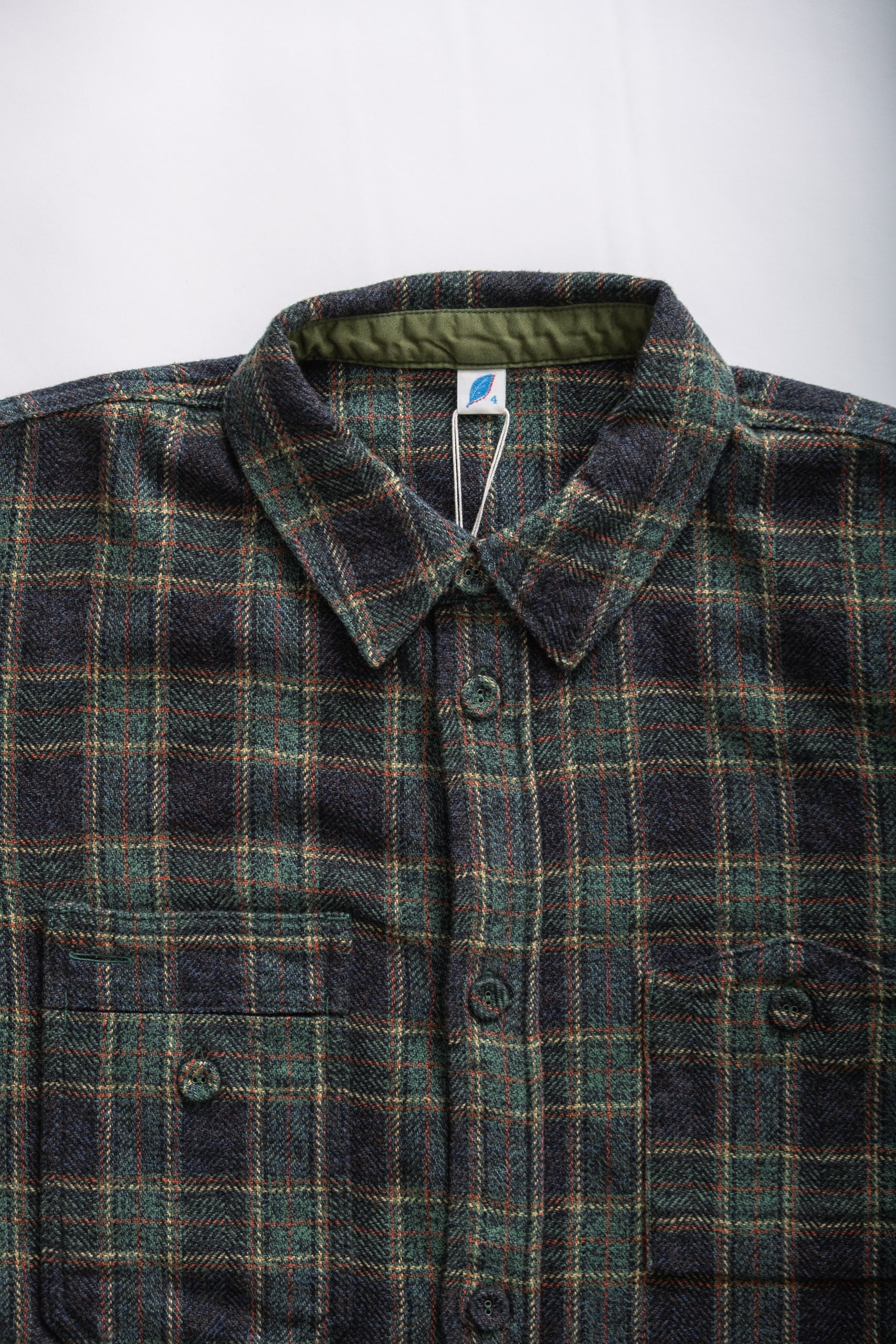 COTTON TWEED CHECK - GREEN