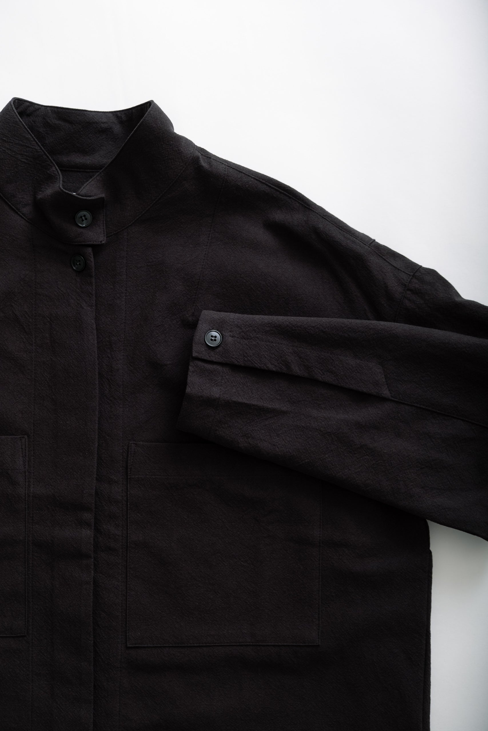 TENET BLOUSON SHIRT - BLACK