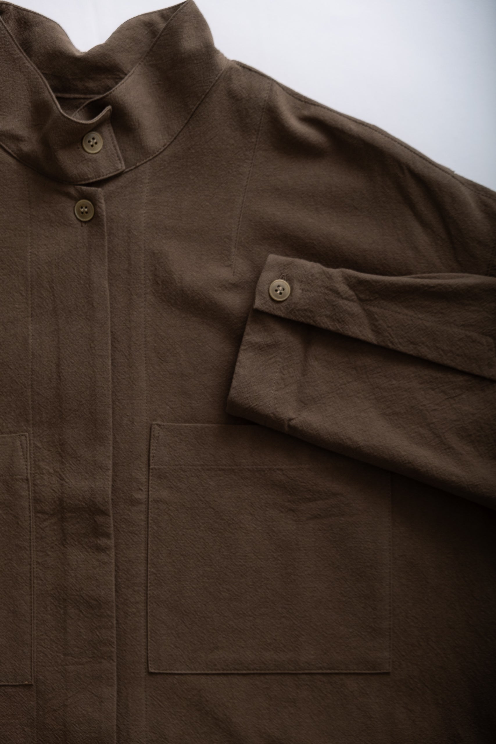 TENET BLOUSON SHIRT - BROWN